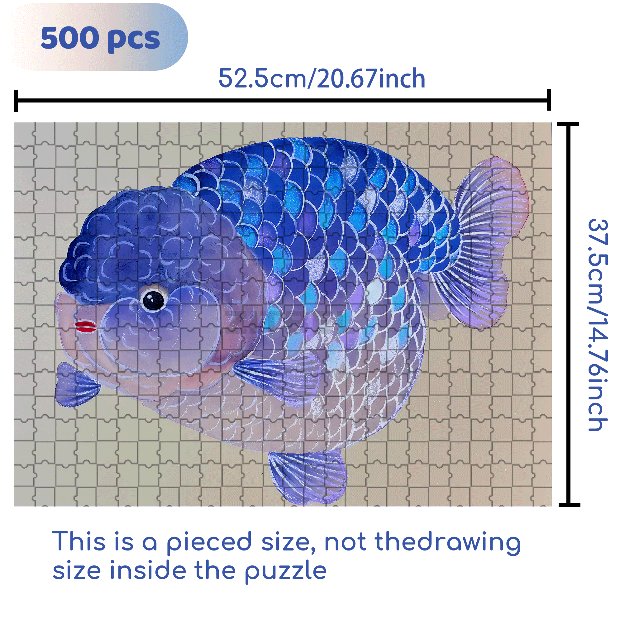 Chubby 2 500pcs/1000pcs Jigsaw Puzzle, Scratch-Resistant, Interactive Family Game & Brain-Boosting DIY Decor, Perfect for Halloween, Christmas & New Year Gifts, Family Puzzle Game