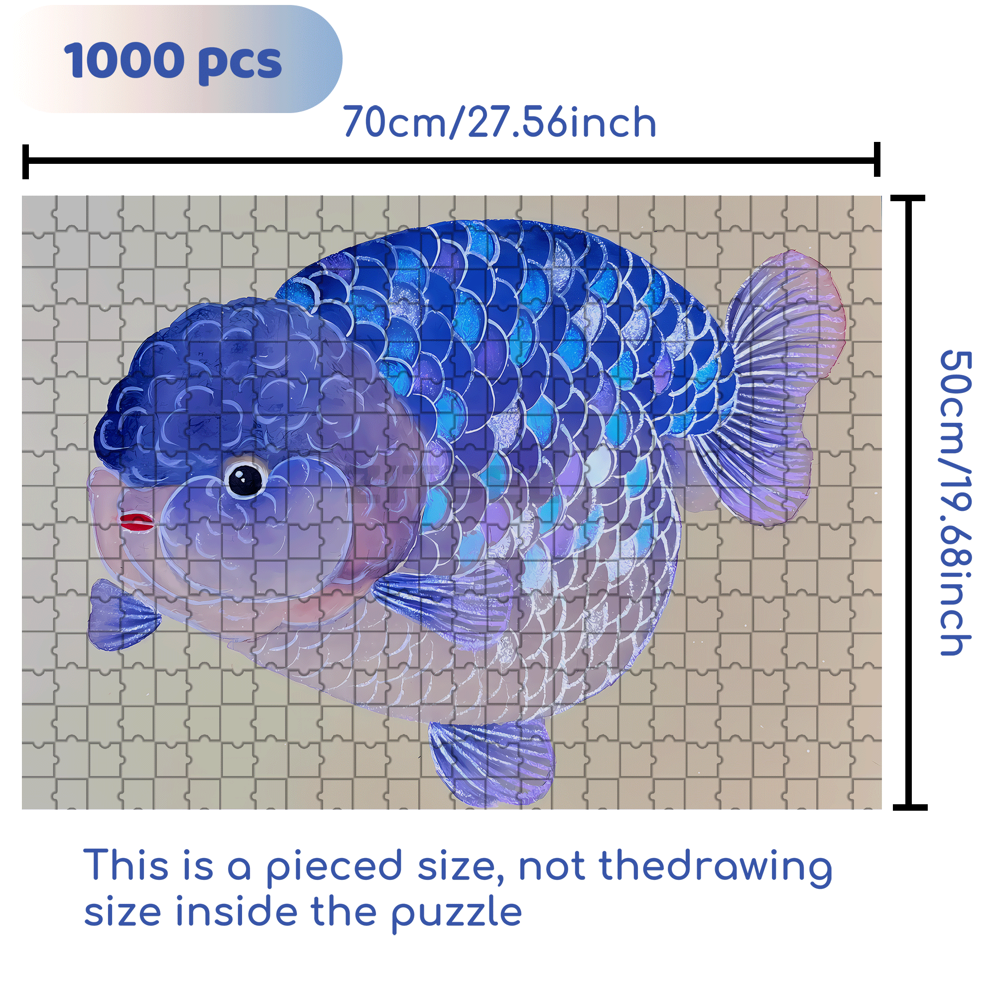 Chubby 2 500pcs/1000pcs Jigsaw Puzzle, Scratch-Resistant, Interactive Family Game & Brain-Boosting DIY Decor, Perfect for Halloween, Christmas & New Year Gifts, Family Puzzle Game