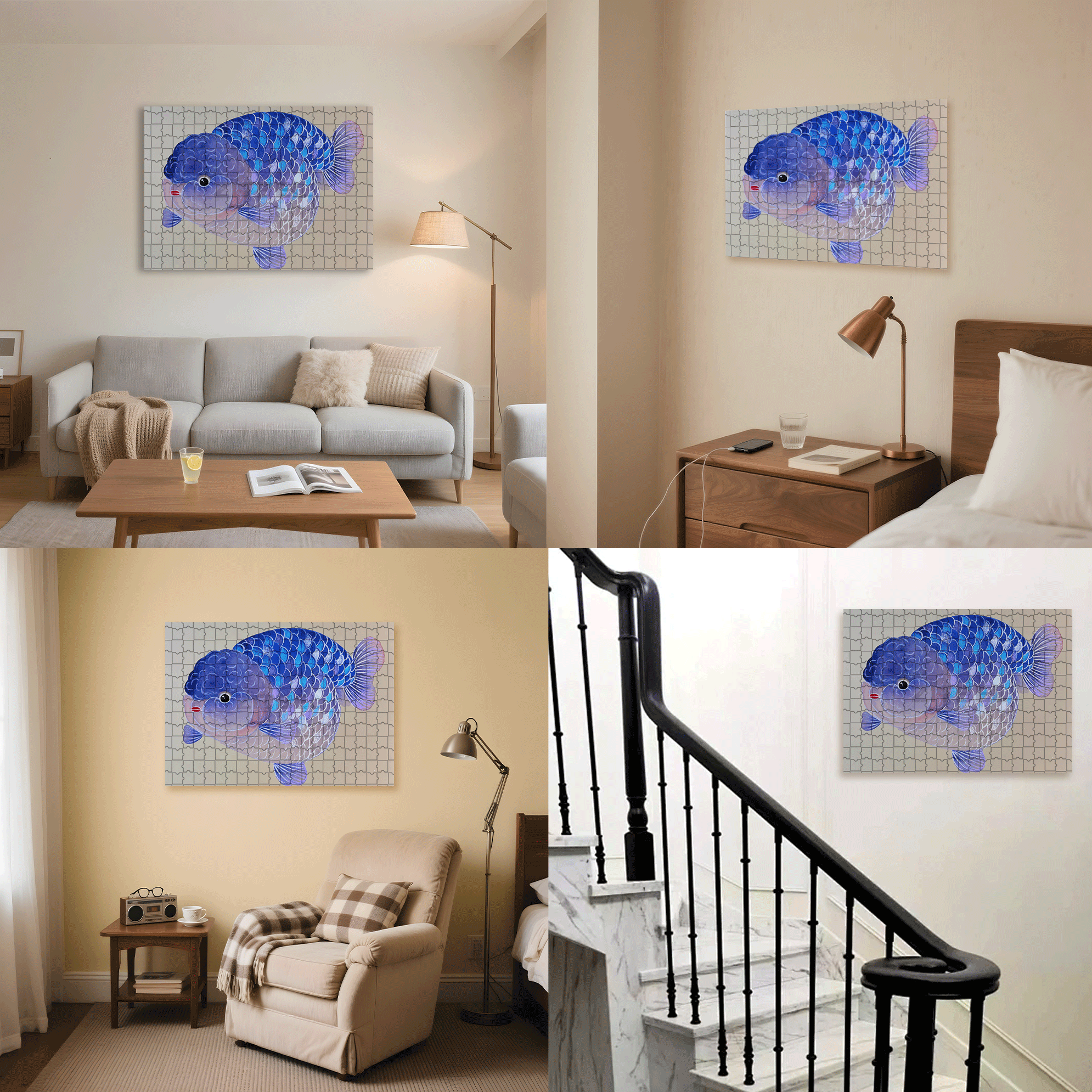 Chubby 2 500pcs/1000pcs Jigsaw Puzzle, Scratch-Resistant, Interactive Family Game & Brain-Boosting DIY Decor, Perfect for Halloween, Christmas & New Year Gifts, Family Puzzle Game