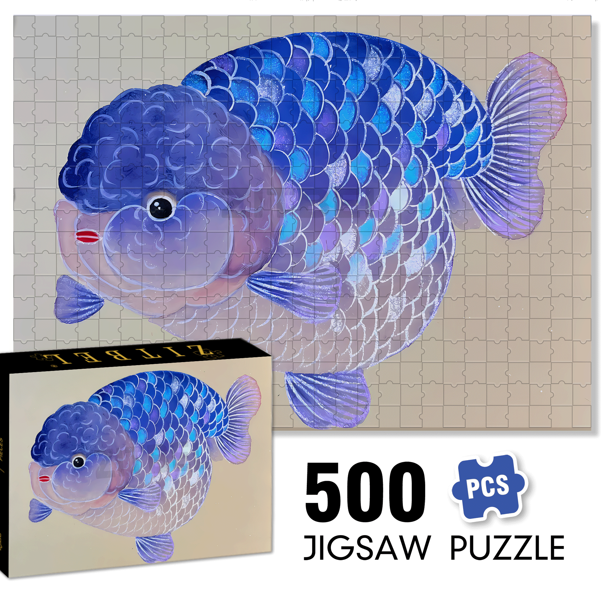 Chubby 2 500pcs/1000pcs Jigsaw Puzzle, Scratch-Resistant, Interactive Family Game & Brain-Boosting DIY Decor, Perfect for Halloween, Christmas & New Year Gifts, Family Puzzle Game