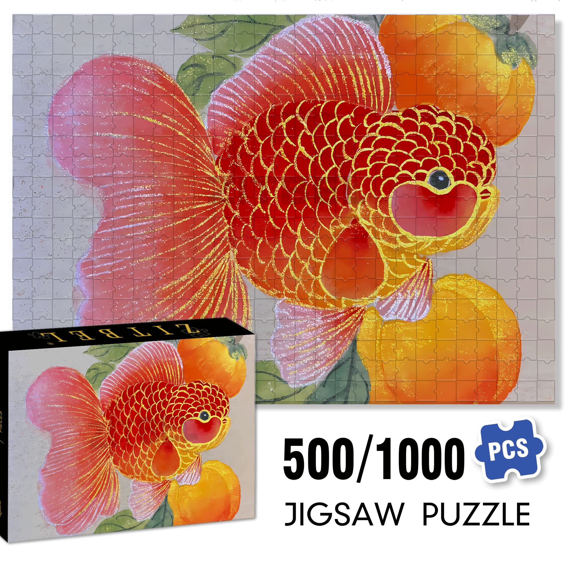 Chubby 500pcs/1000pcs Jigsaw Puzzle, Scratch-Resistant, Interactive Family Game & Brain-Boosting DIY Decor, Perfect for Halloween, Christmas & New Year Gifts, Family Puzzle Game