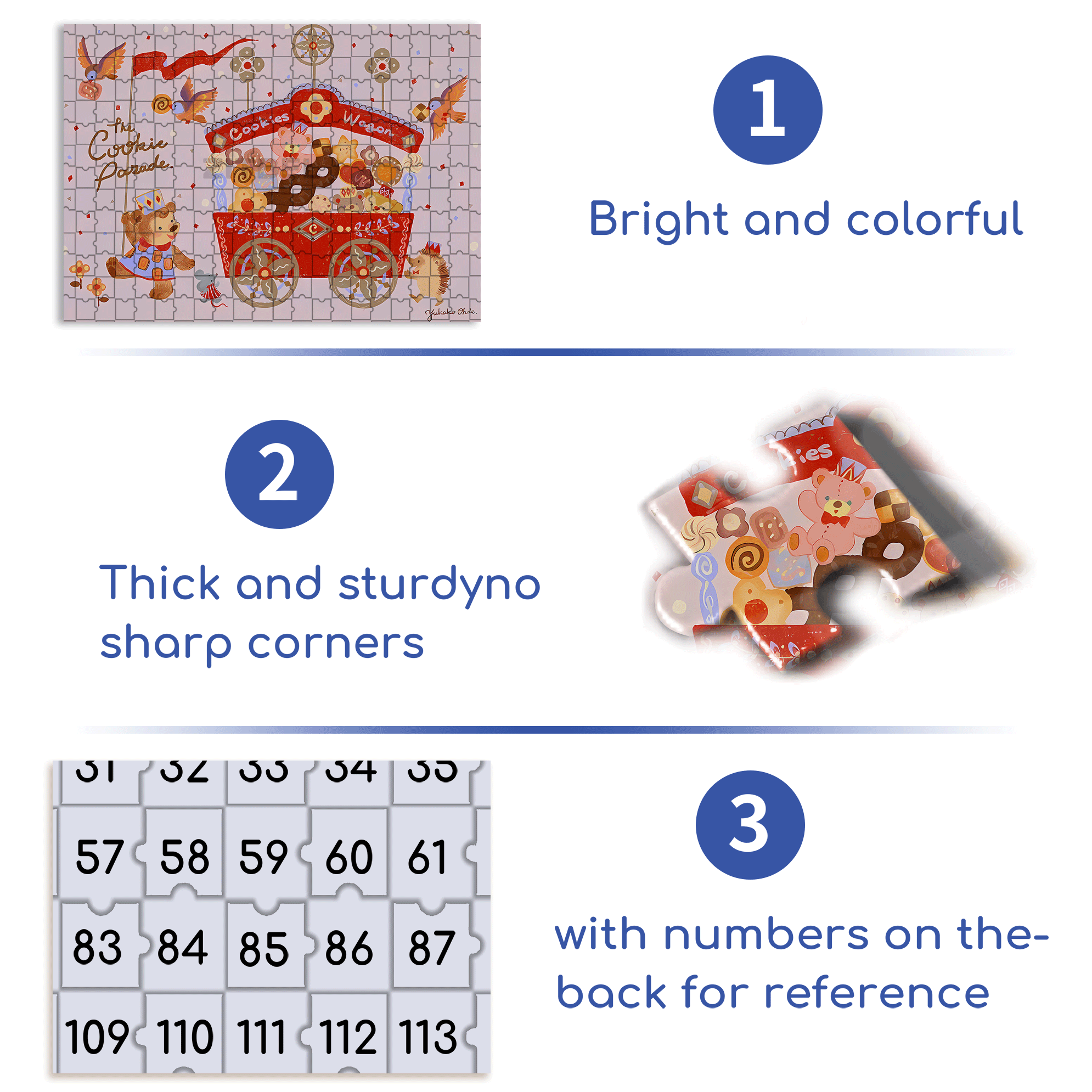 Cookies Wagon 500pcs/1000pcs Jigsaw Puzzle, Scratch-Resistant, Interactive Family Game & Brain-Boosting DIY Decor, Perfect for Halloween, Christmas & New Year Gifts, Family Puzzle Game