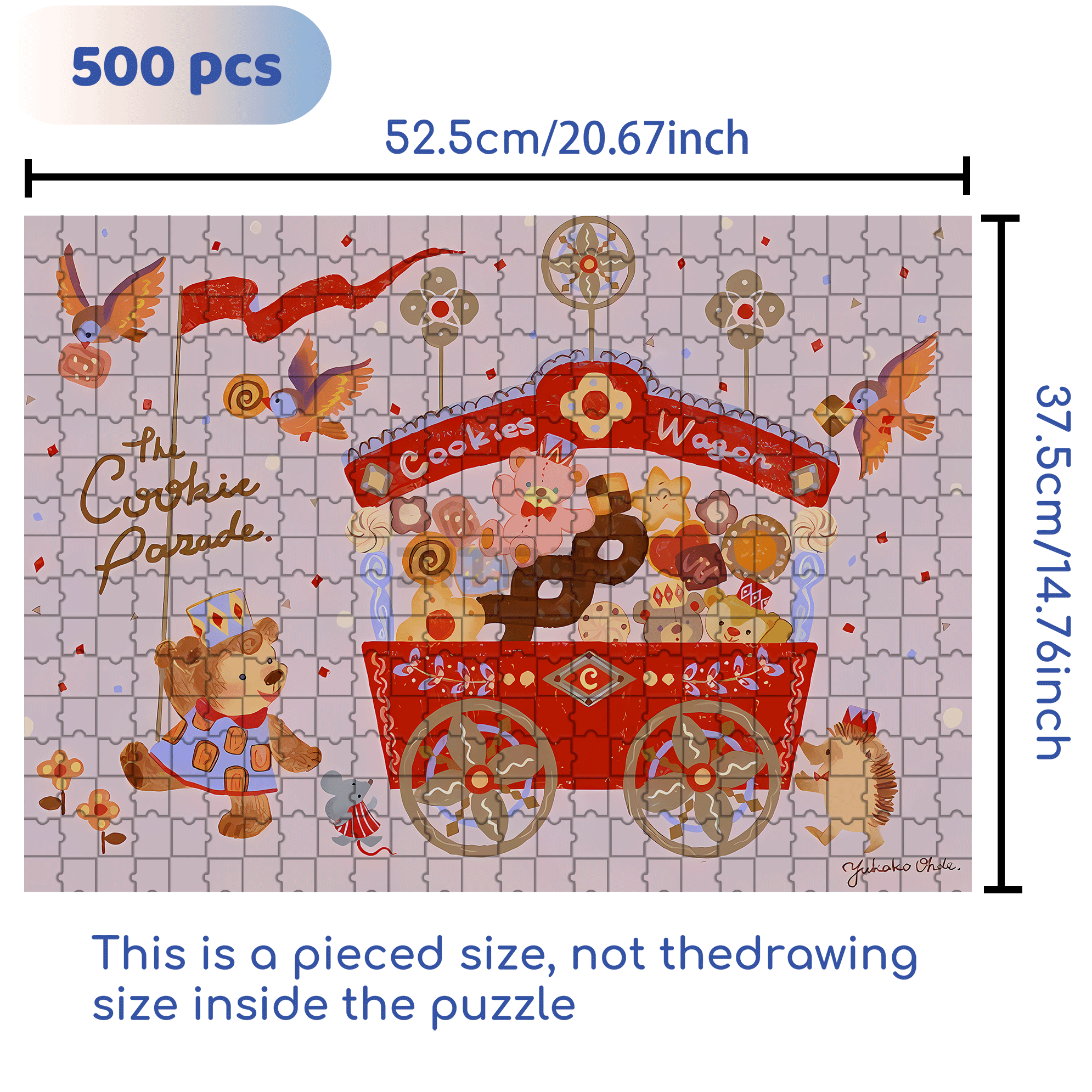 Cookies Wagon 500pcs/1000pcs Jigsaw Puzzle, Scratch-Resistant, Interactive Family Game & Brain-Boosting DIY Decor, Perfect for Halloween, Christmas & New Year Gifts, Family Puzzle Game