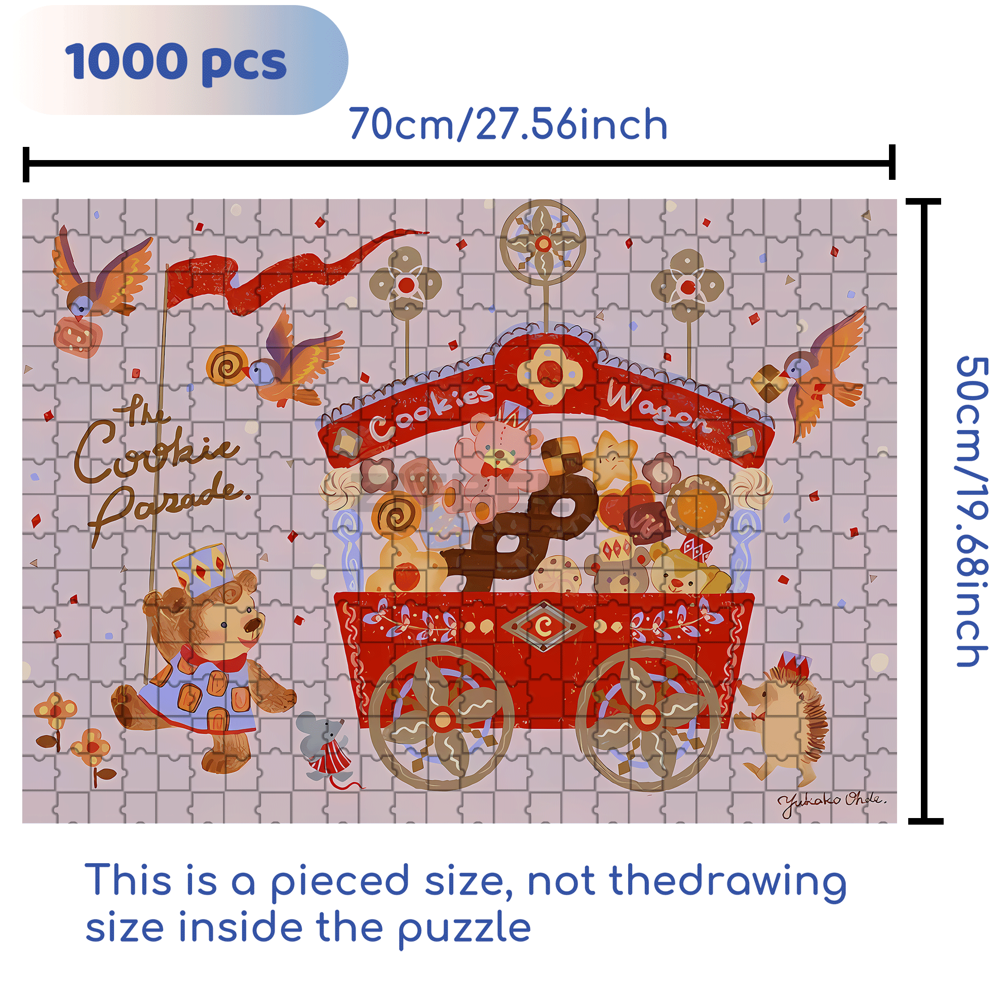 Cookies Wagon 500pcs/1000pcs Jigsaw Puzzle, Scratch-Resistant, Interactive Family Game & Brain-Boosting DIY Decor, Perfect for Halloween, Christmas & New Year Gifts, Family Puzzle Game