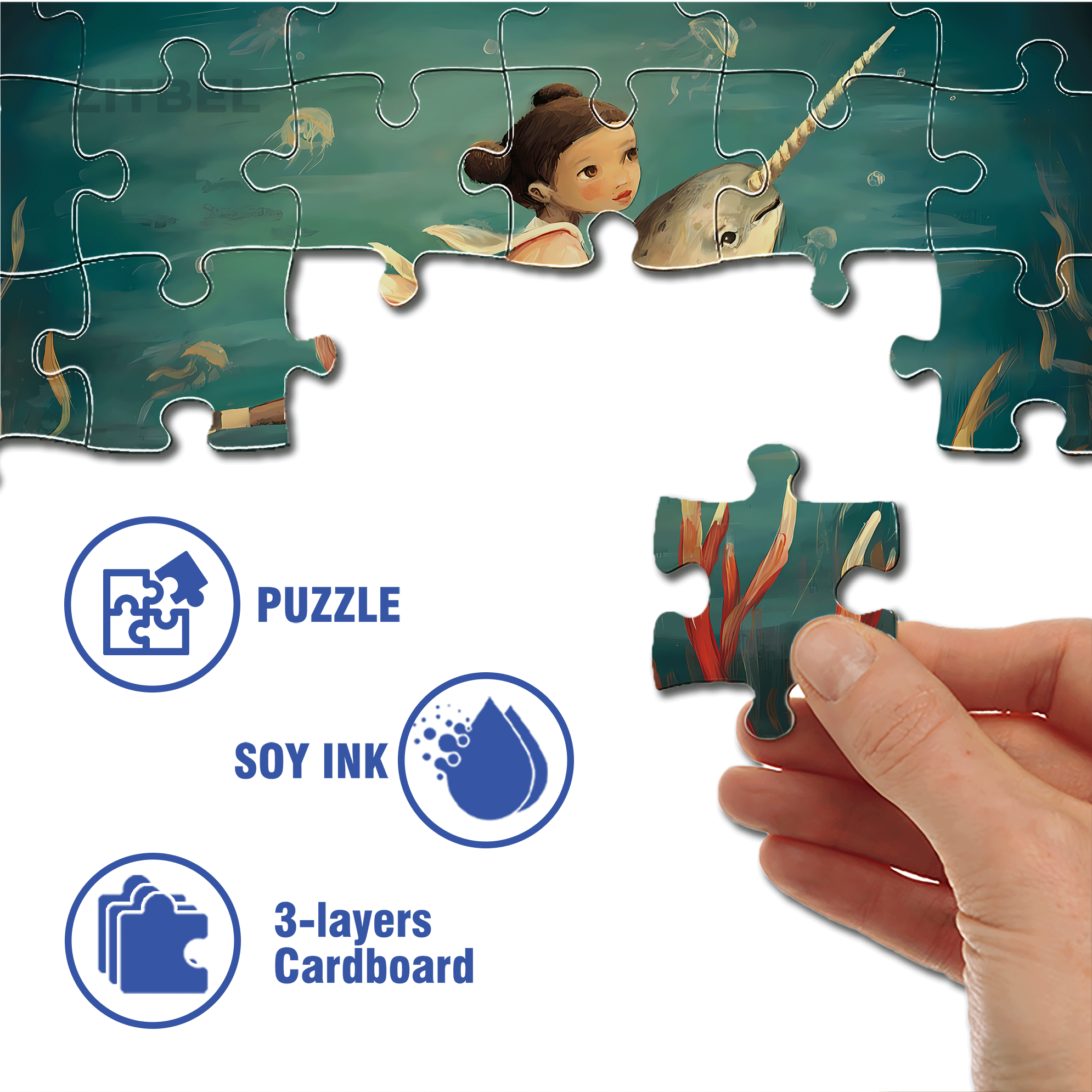 Emily's Fantasy 500pcs/1000pcs Jigsaw Puzzle, Scratch-Resistant, Interactive Family Game & Brain-Boosting DIY Decor, Perfect for Halloween, Christmas & New Year Gifts, Family Puzzle Game