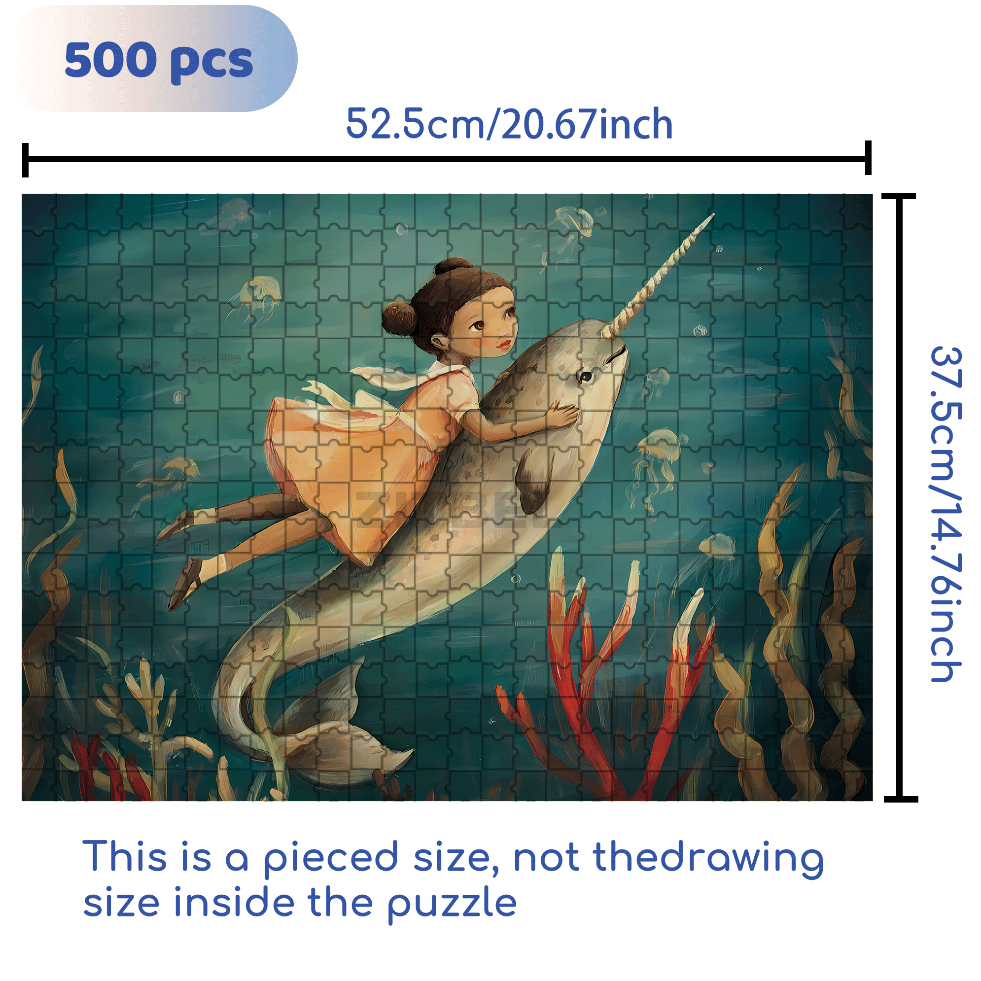 Emily's Fantasy 500pcs/1000pcs Jigsaw Puzzle, Scratch-Resistant, Interactive Family Game & Brain-Boosting DIY Decor, Perfect for Halloween, Christmas & New Year Gifts, Family Puzzle Game