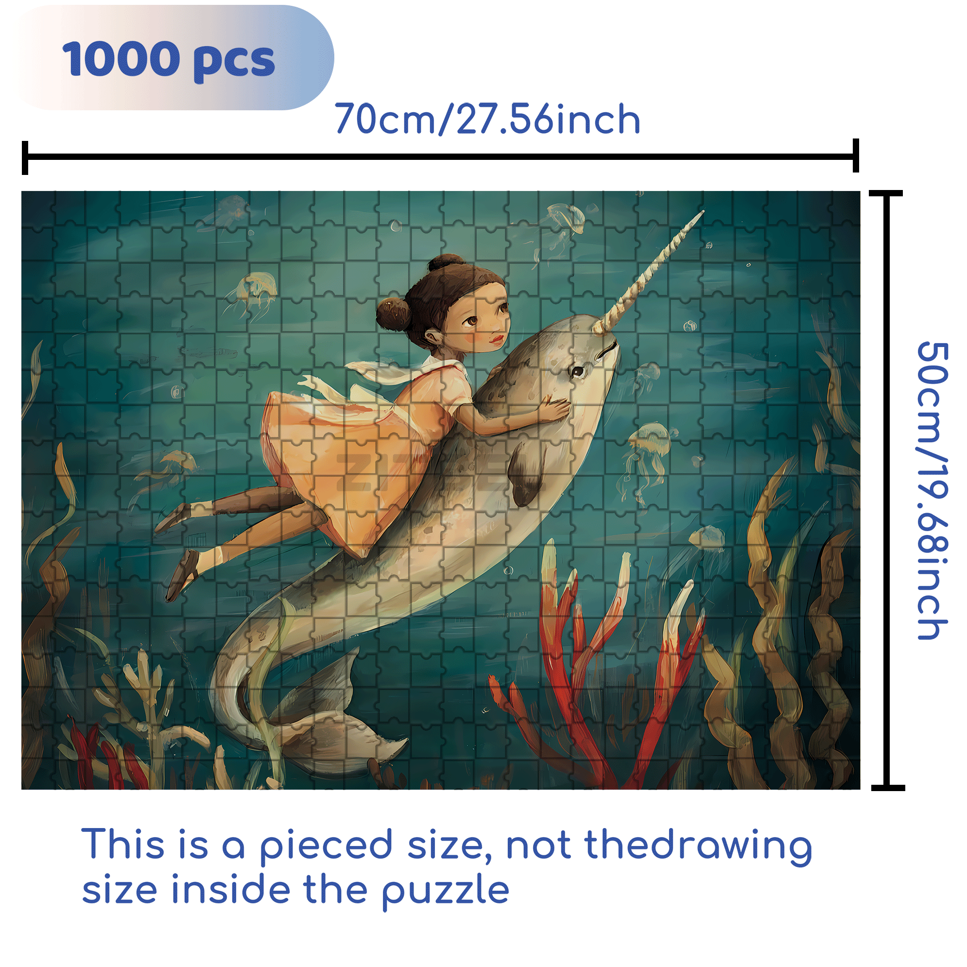 Emily's Fantasy 500pcs/1000pcs Jigsaw Puzzle, Scratch-Resistant, Interactive Family Game & Brain-Boosting DIY Decor, Perfect for Halloween, Christmas & New Year Gifts, Family Puzzle Game