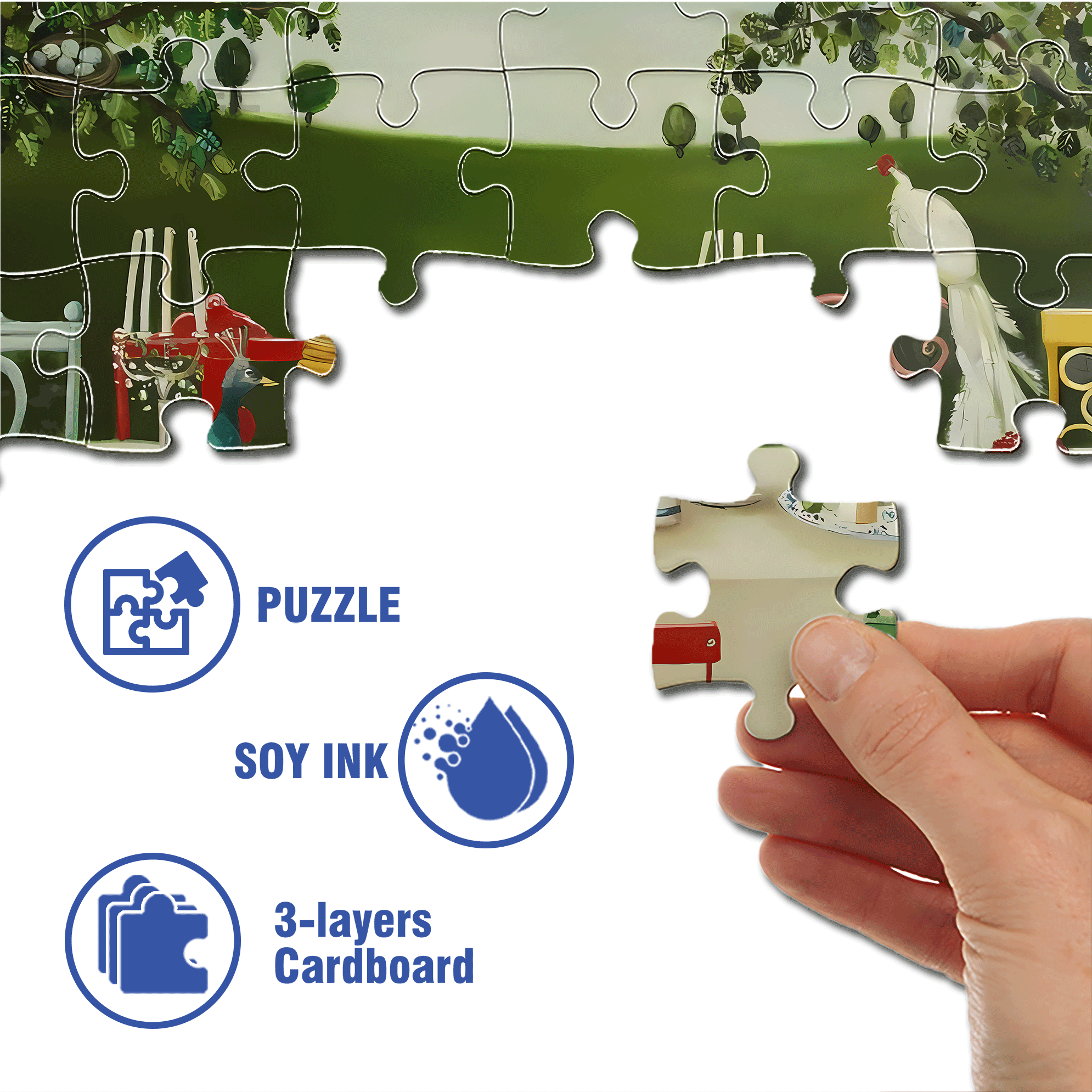 Flora And Fauna 500pcs/1000pcs Jigsaw Puzzle, Scratch-Resistant, Interactive Family Game & Brain-Boosting DIY Decor, Perfect for Halloween, Christmas & New Year Gifts, Family Puzzle Game