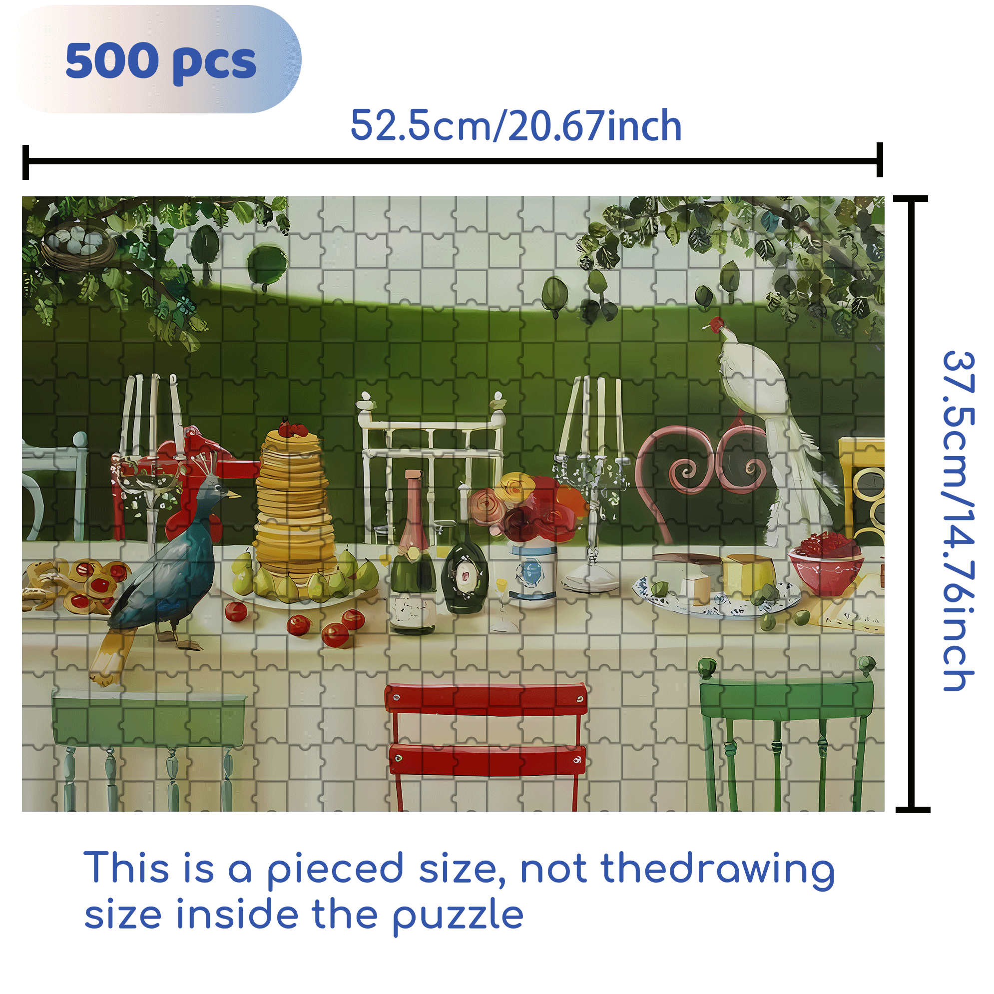 Flora And Fauna 500pcs/1000pcs Jigsaw Puzzle, Scratch-Resistant, Interactive Family Game & Brain-Boosting DIY Decor, Perfect for Halloween, Christmas & New Year Gifts, Family Puzzle Game