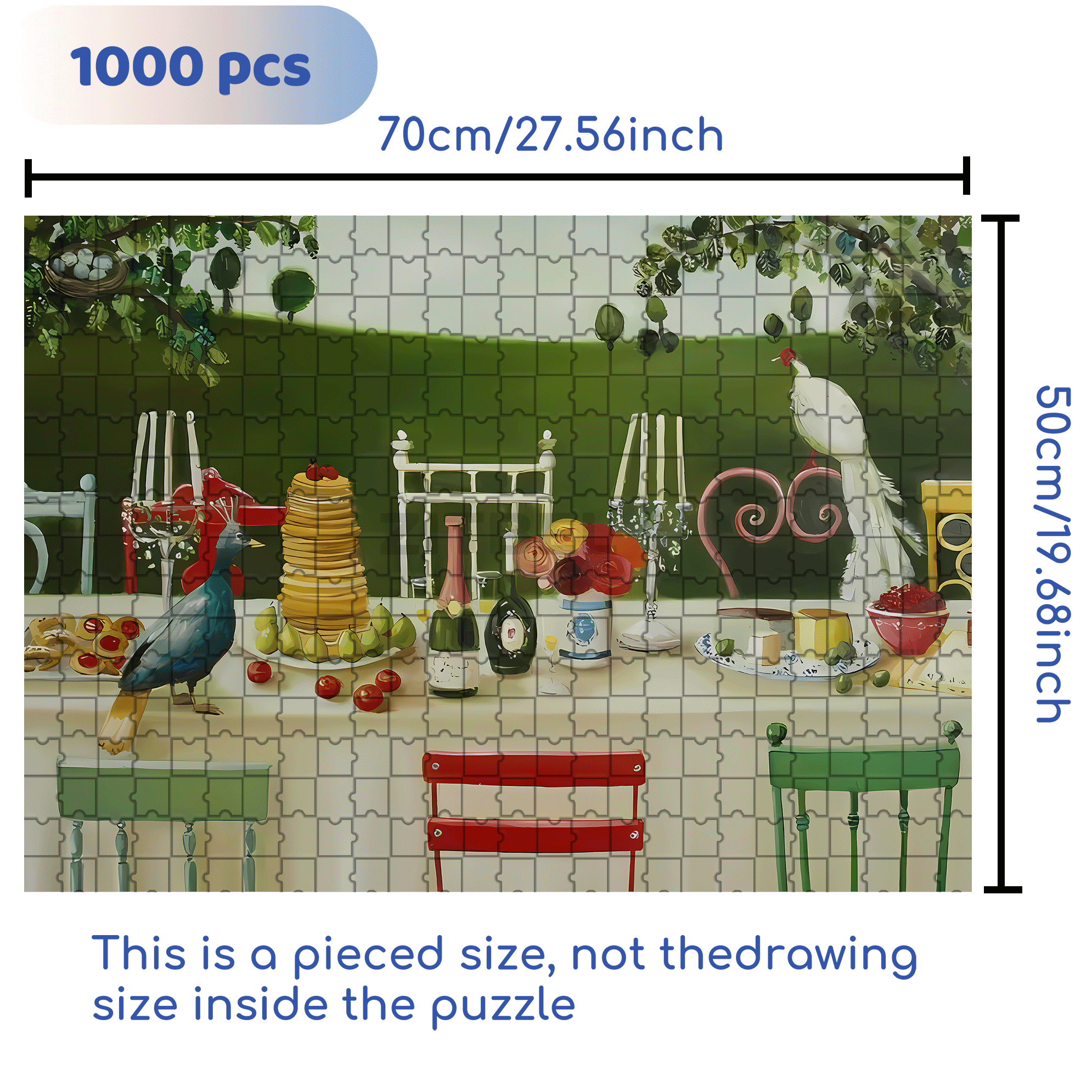 Flora And Fauna 500pcs/1000pcs Jigsaw Puzzle, Scratch-Resistant, Interactive Family Game & Brain-Boosting DIY Decor, Perfect for Halloween, Christmas & New Year Gifts, Family Puzzle Game