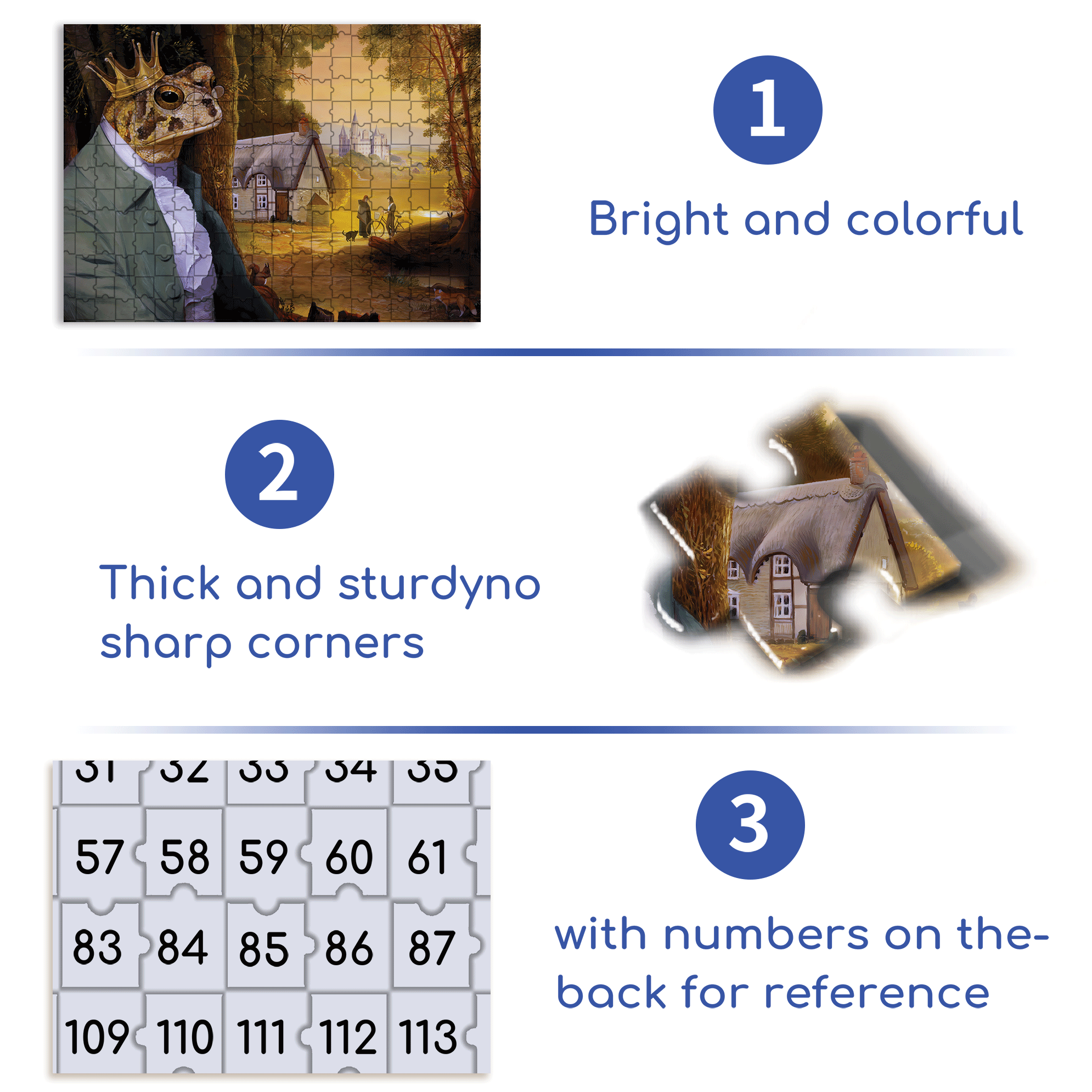 Frog Prince 500pcs/1000pcs Jigsaw Puzzle, Scratch-Resistant, Interactive Family Game & Brain-Boosting DIY Decor, Perfect for Halloween, Christmas & New Year Gifts, Family Puzzle Game