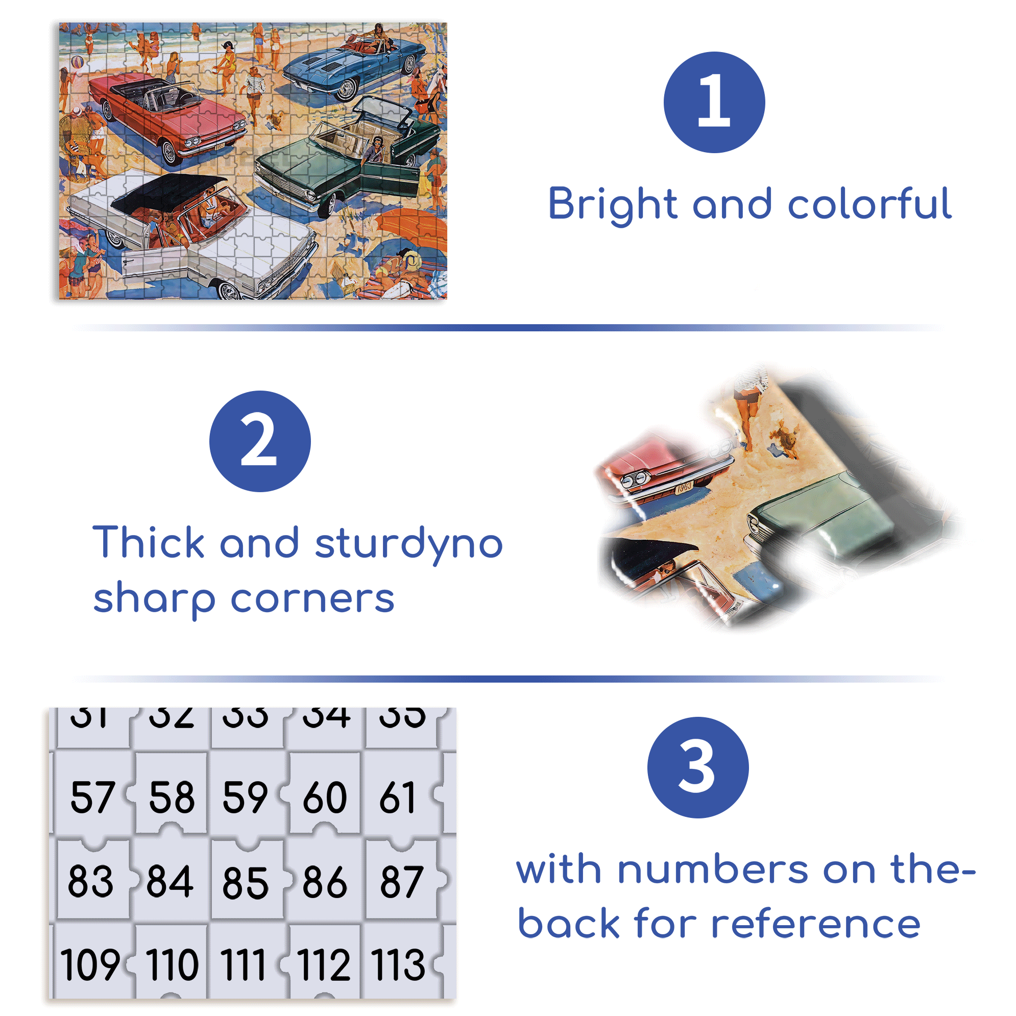 Fun in the Sun 500pcs/1000pcs Jigsaw Puzzle, Scratch-Resistant, Interactive Family Game & Brain-Boosting DIY Decor, Perfect for Halloween, Christmas & New Year Gifts, Family Puzzle Game