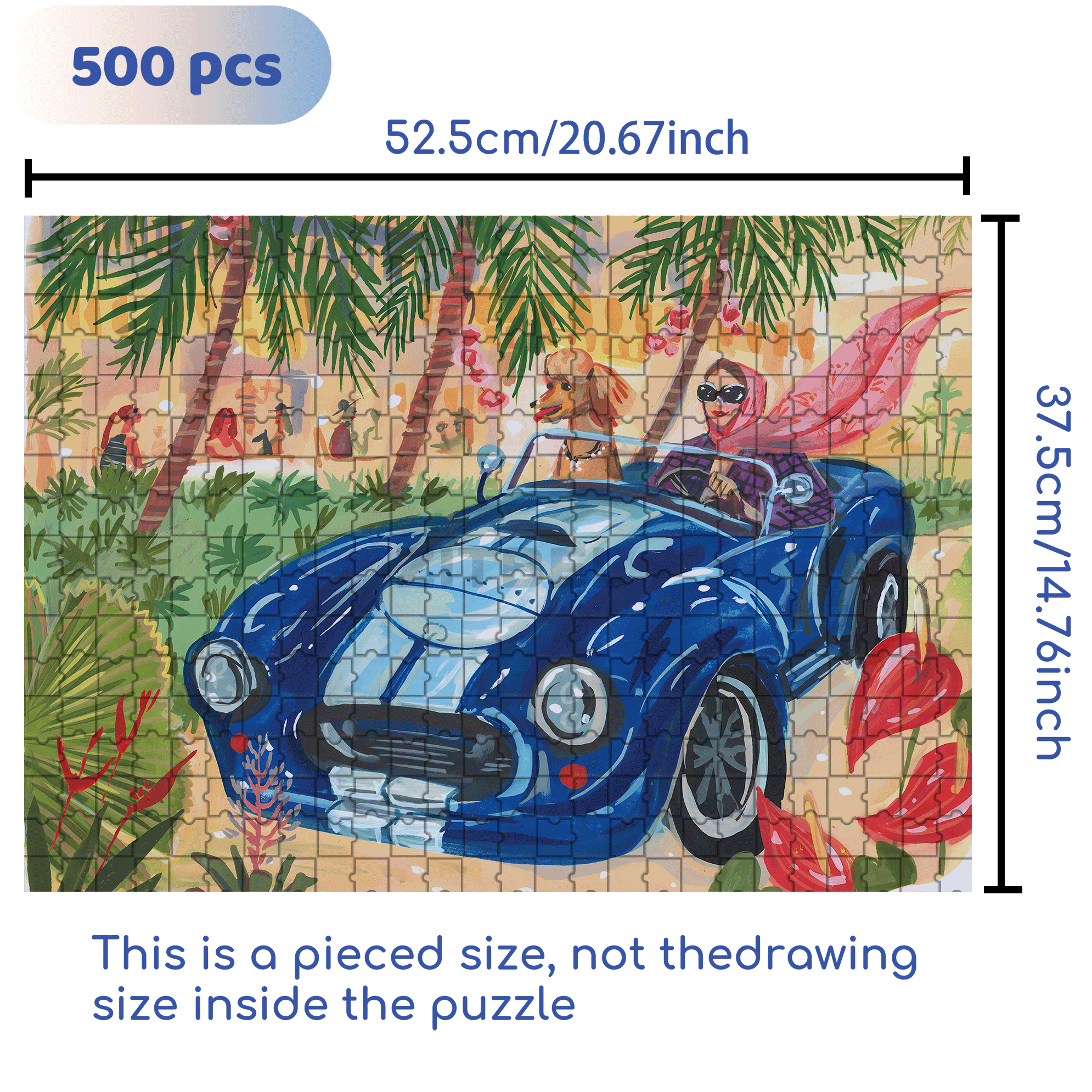 Gal's Best Friend 500pcs/1000pcs Jigsaw Puzzle, Scratch-Resistant, Interactive Family Game & Brain-Boosting DIY Decor, Perfect for Halloween, Christmas & New Year Gifts, Family Puzzle Game