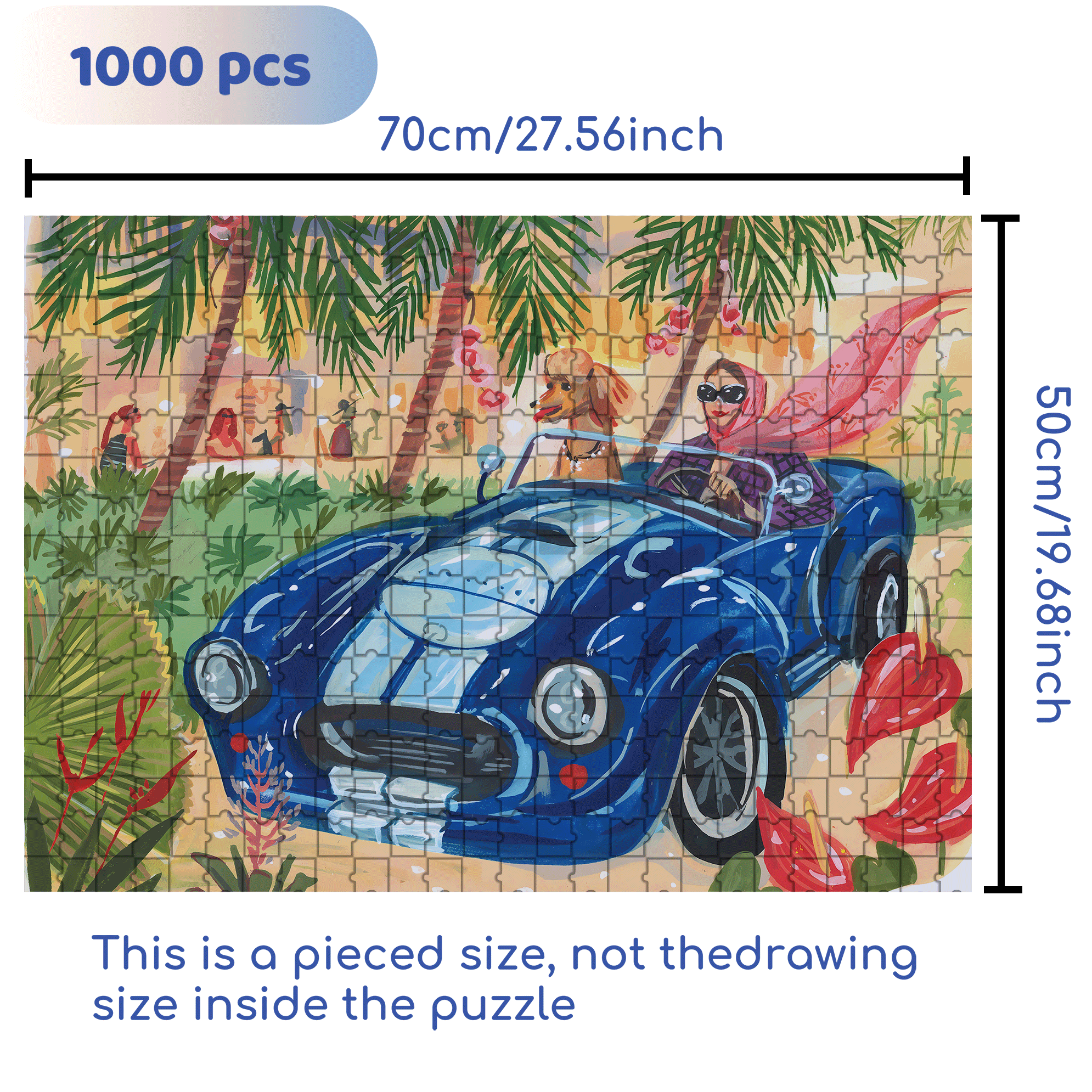 Gal's Best Friend 500pcs/1000pcs Jigsaw Puzzle, Scratch-Resistant, Interactive Family Game & Brain-Boosting DIY Decor, Perfect for Halloween, Christmas & New Year Gifts, Family Puzzle Game