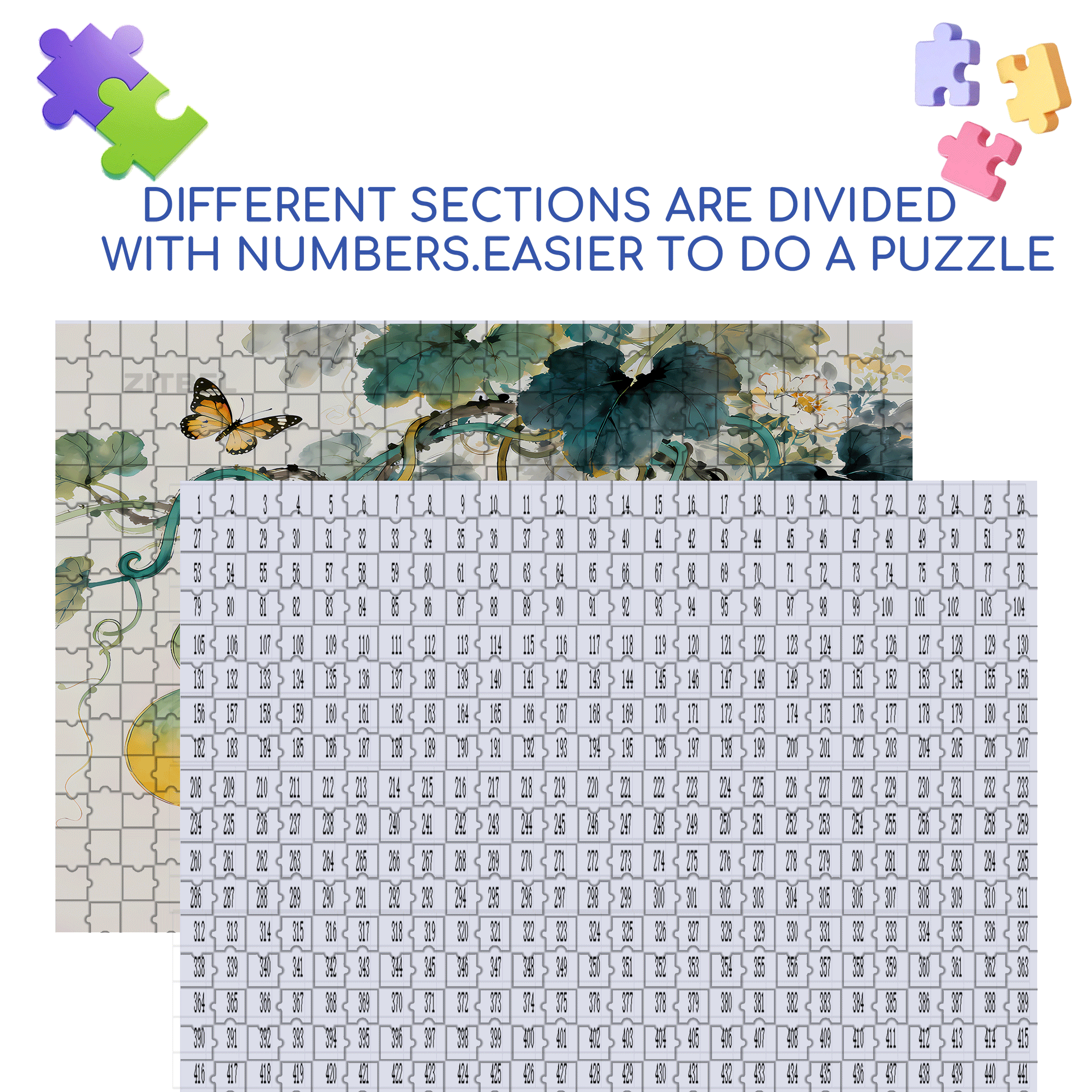 Gourd 2 500pcs/1000pcs Jigsaw Puzzle, Scratch-Resistant, Interactive Family Game & Brain-Boosting DIY Decor, Perfect for Halloween, Christmas & New Year Gifts, Family Puzzle Game