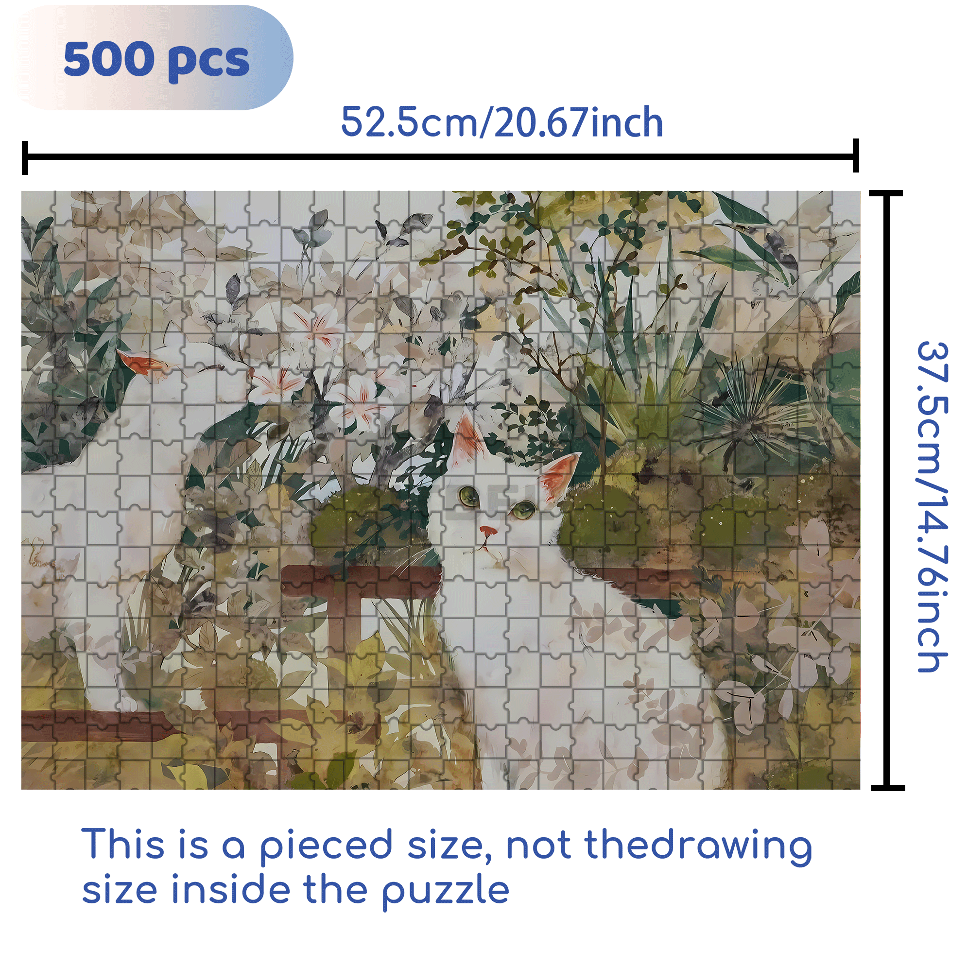 Green Eyes 500pcs/1000pcs Jigsaw Puzzle, Scratch-Resistant, Interactive Family Game & Brain-Boosting DIY Decor, Perfect for Halloween, Christmas & New Year Gifts, Family Puzzle Game