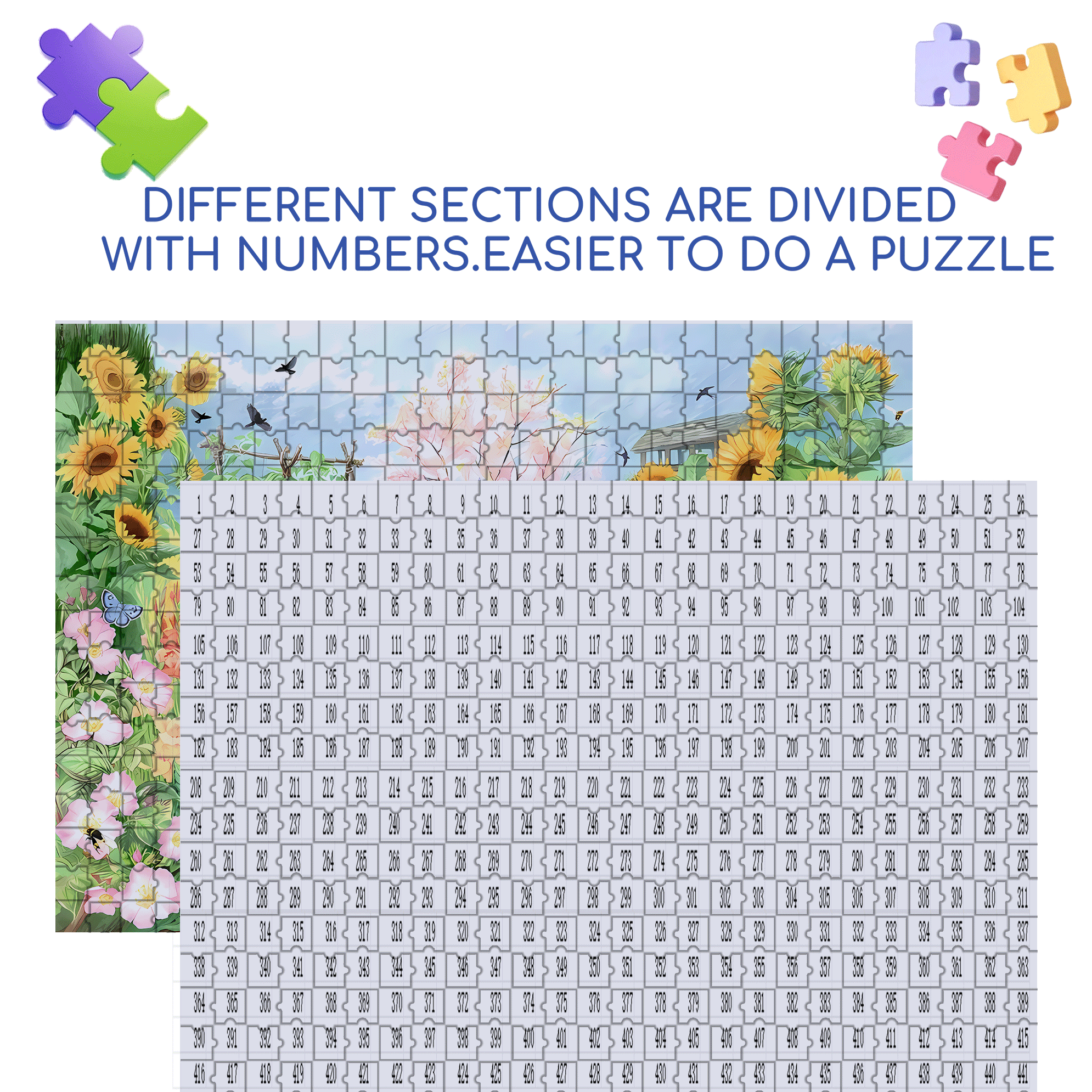 Harpa's Backyard 500pcs/1000pcs Jigsaw Puzzle, Scratch-Resistant, Interactive Family Game & Brain-Boosting DIY Decor, Perfect for Halloween, Christmas & New Year Gifts, Family Puzzle Game