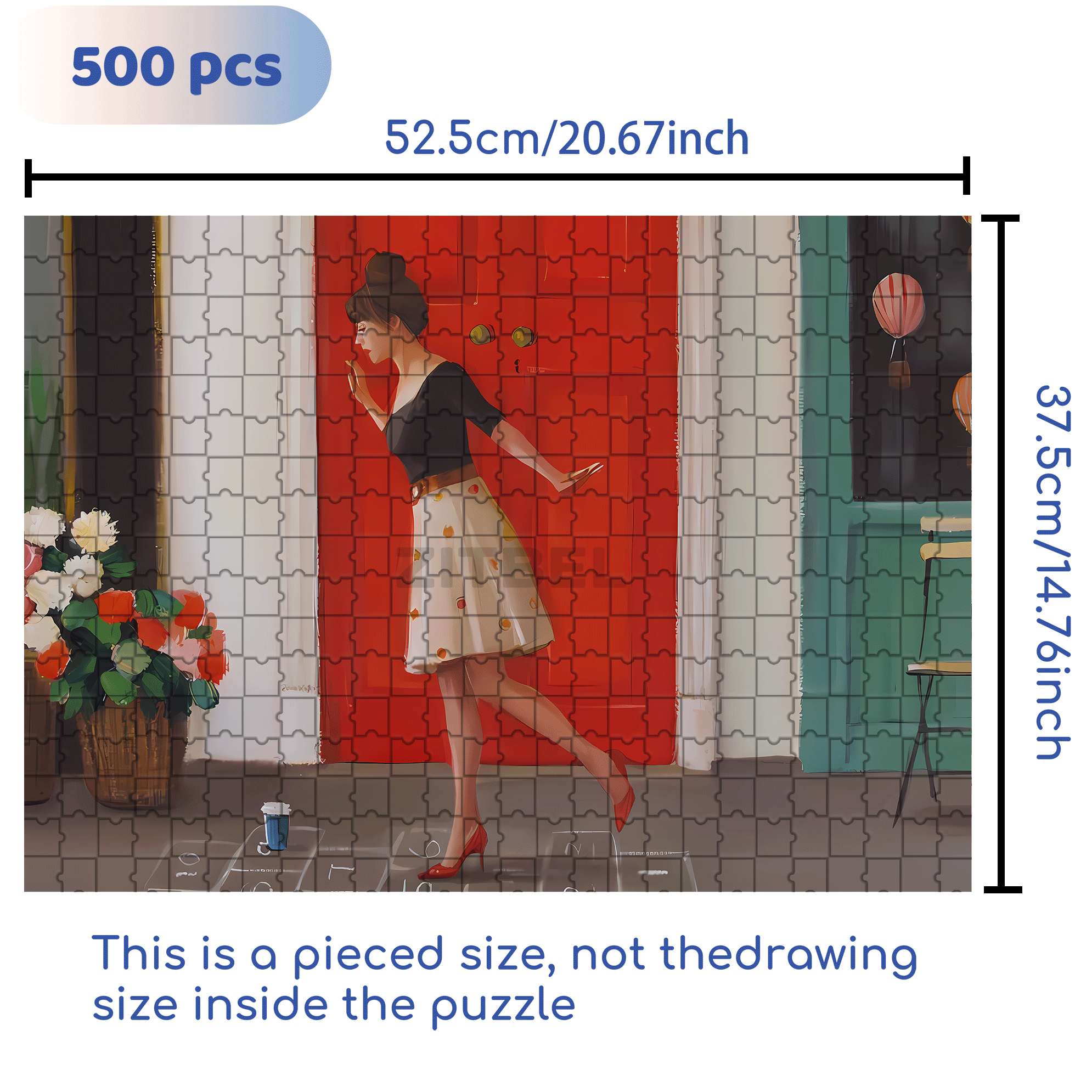 Hopscotch 500pcs/1000pcs Jigsaw Puzzle, Scratch-Resistant, Interactive Family Game & Brain-Boosting DIY Decor, Perfect for Halloween, Christmas & New Year Gifts, Family Puzzle Game