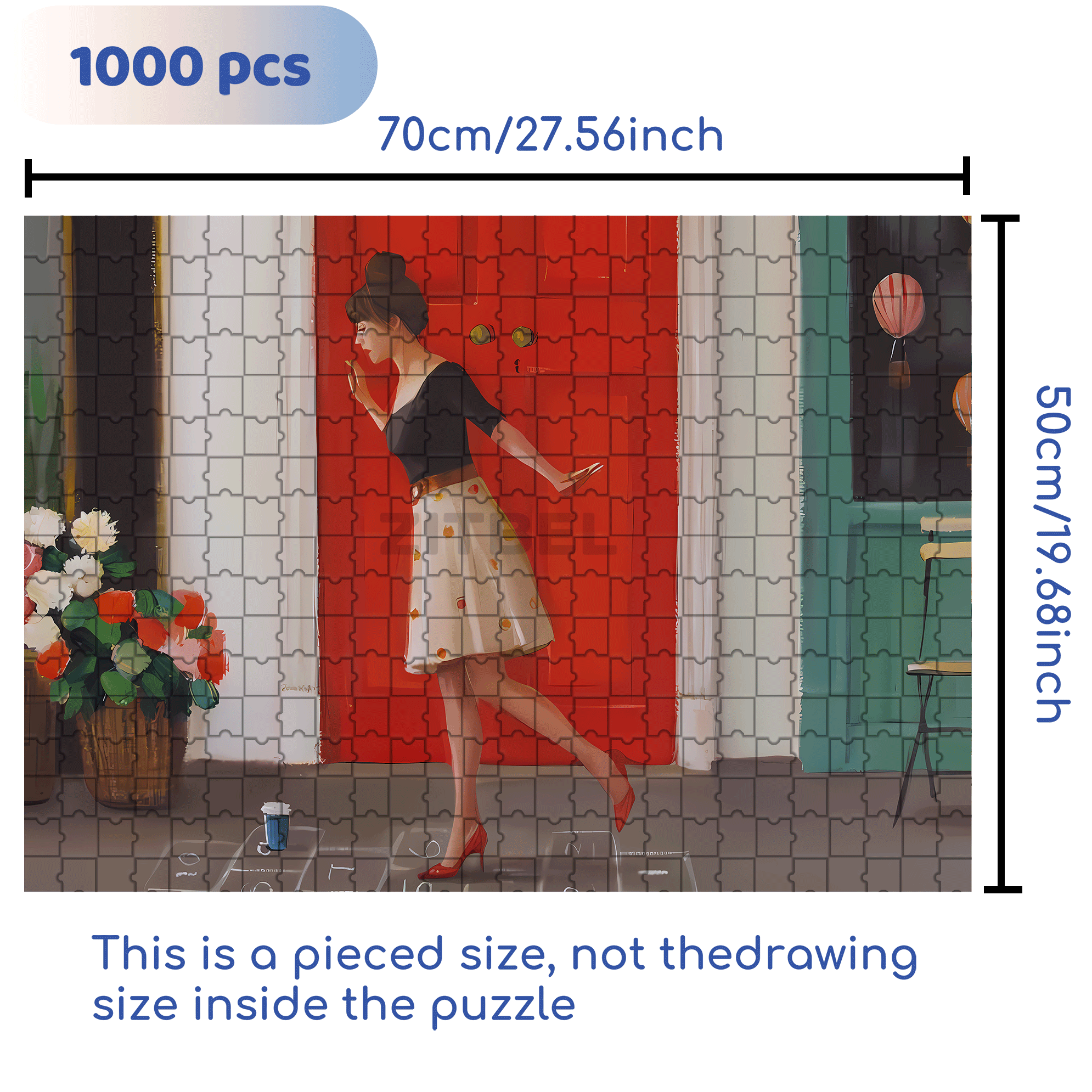 Hopscotch 500pcs/1000pcs Jigsaw Puzzle, Scratch-Resistant, Interactive Family Game & Brain-Boosting DIY Decor, Perfect for Halloween, Christmas & New Year Gifts, Family Puzzle Game
