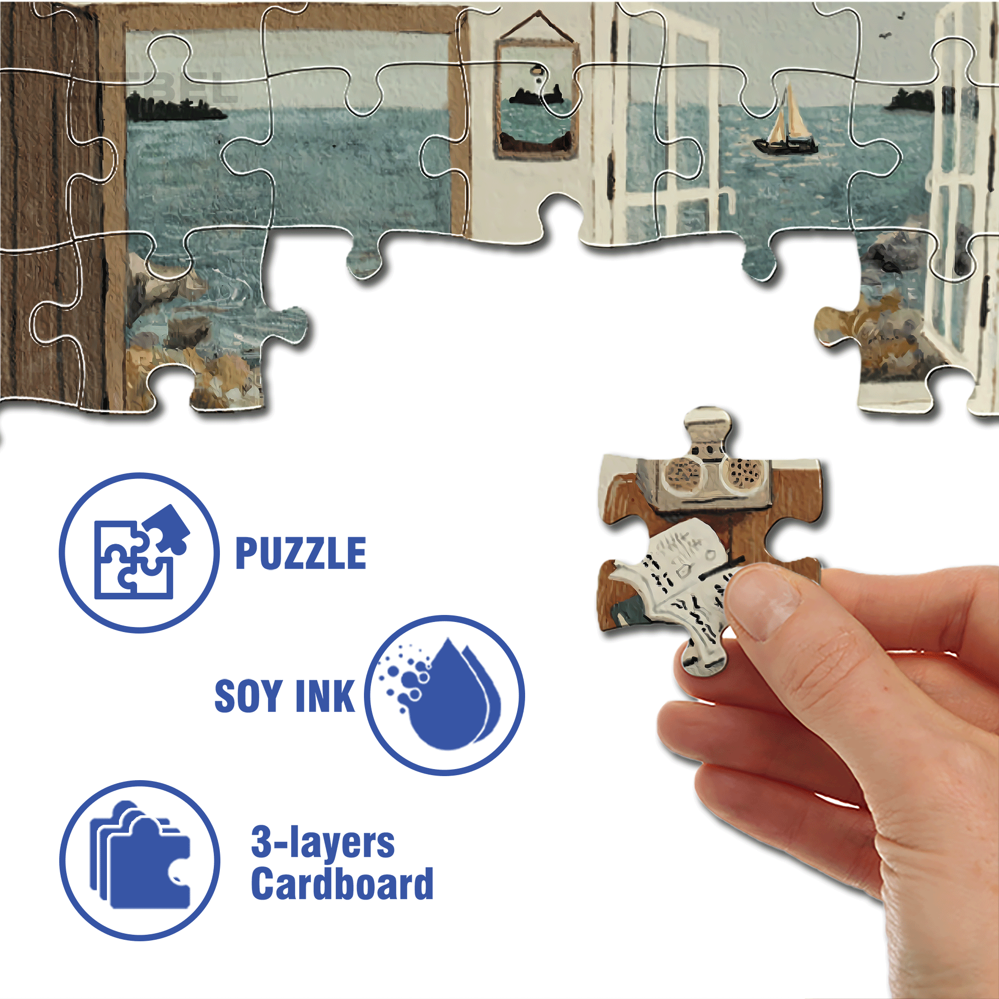 Islander 500pcs/1000pcs Jigsaw Puzzle, Scratch-Resistant, Interactive Family Game & Brain-Boosting DIY Decor, Perfect for Halloween, Christmas & New Year Gifts, Family Puzzle Game