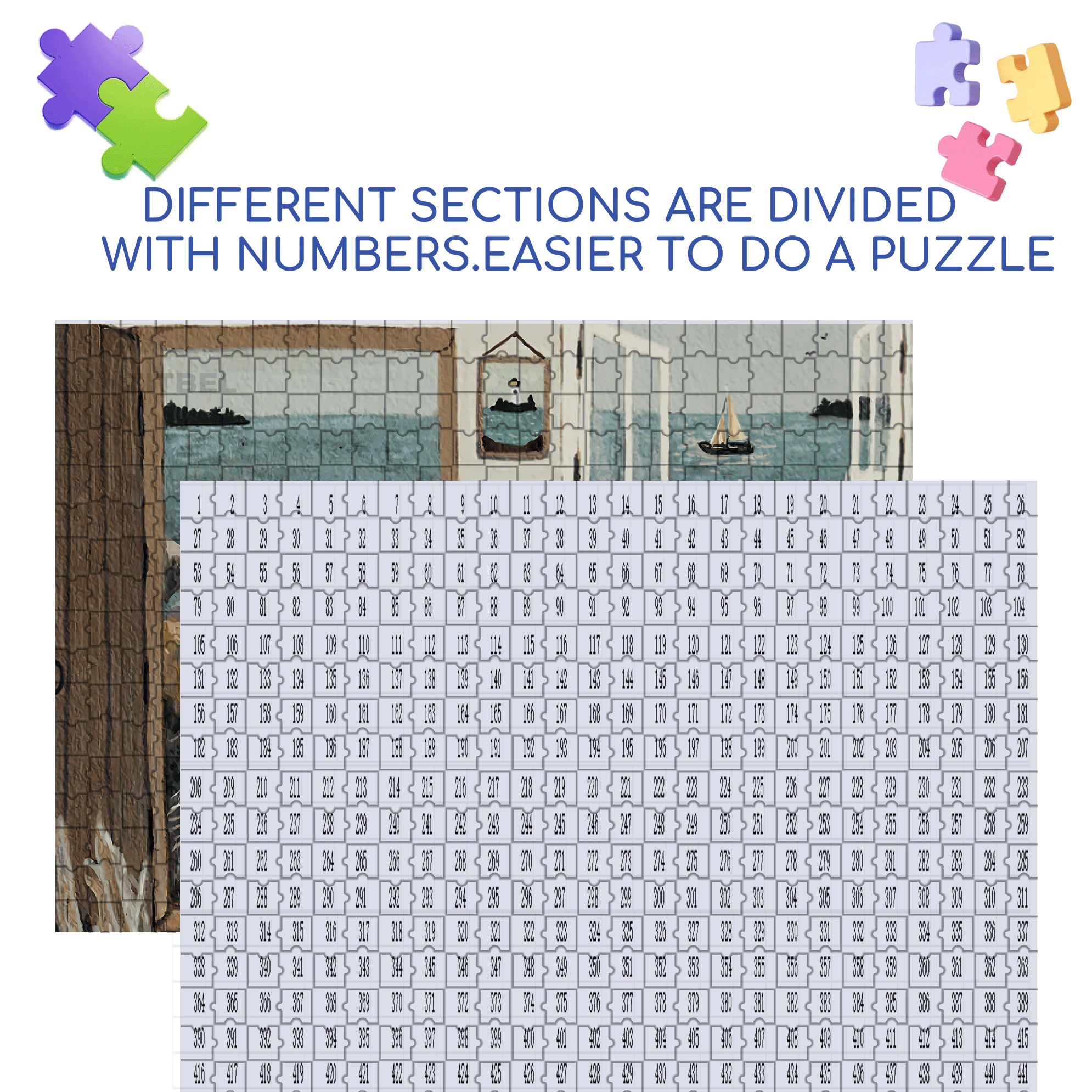 Islander 500pcs/1000pcs Jigsaw Puzzle, Scratch-Resistant, Interactive Family Game & Brain-Boosting DIY Decor, Perfect for Halloween, Christmas & New Year Gifts, Family Puzzle Game