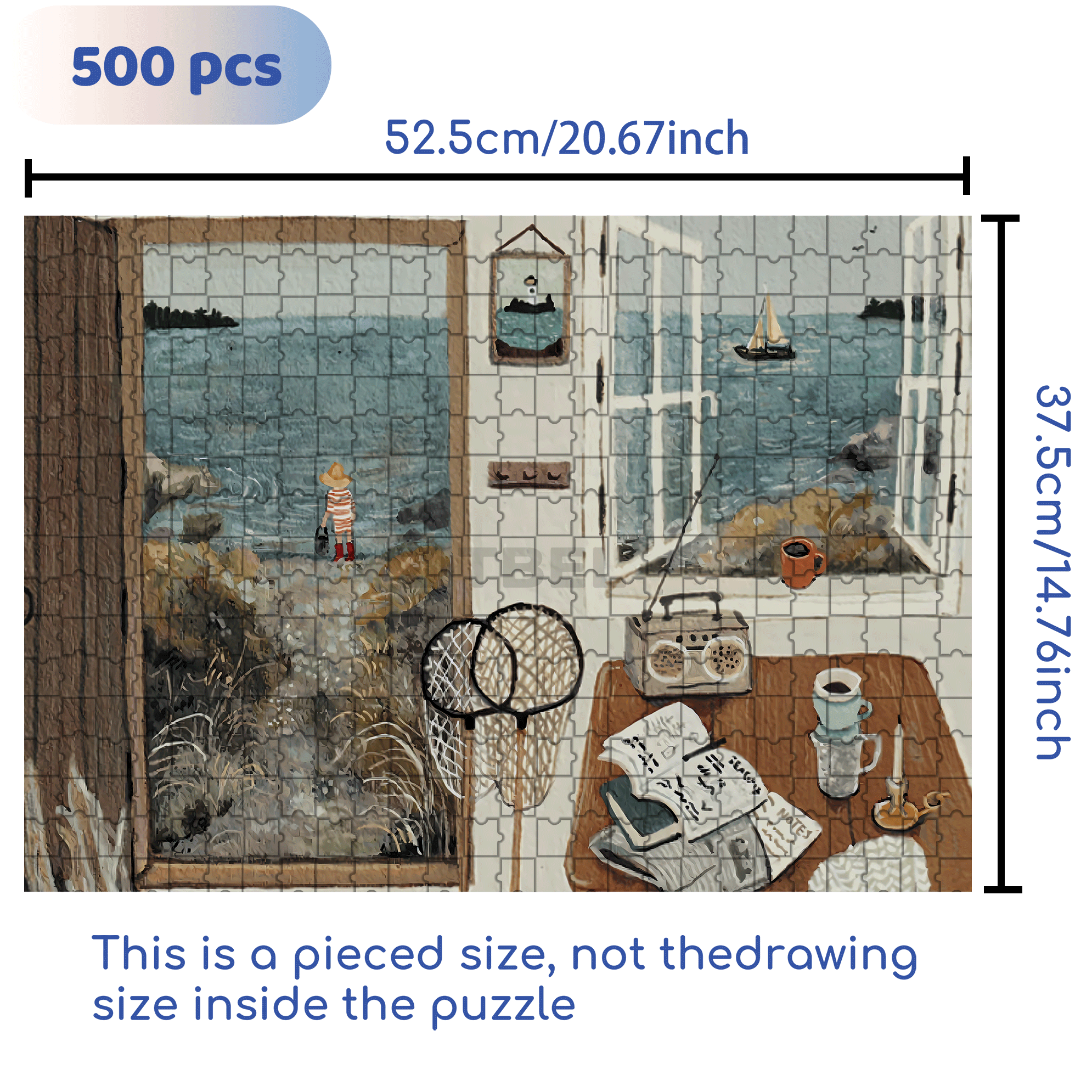 Islander 500pcs/1000pcs Jigsaw Puzzle, Scratch-Resistant, Interactive Family Game & Brain-Boosting DIY Decor, Perfect for Halloween, Christmas & New Year Gifts, Family Puzzle Game