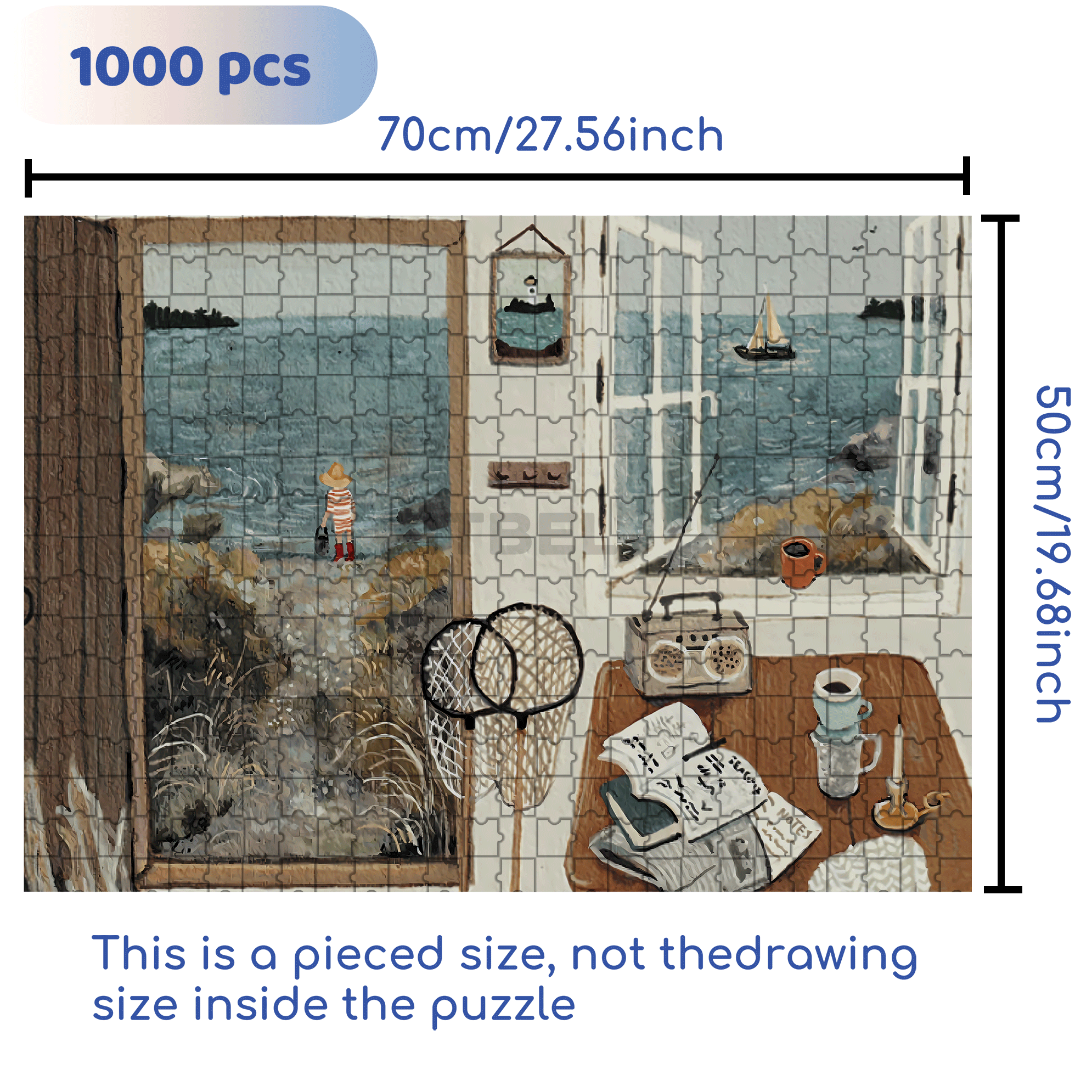 Islander 500pcs/1000pcs Jigsaw Puzzle, Scratch-Resistant, Interactive Family Game & Brain-Boosting DIY Decor, Perfect for Halloween, Christmas & New Year Gifts, Family Puzzle Game