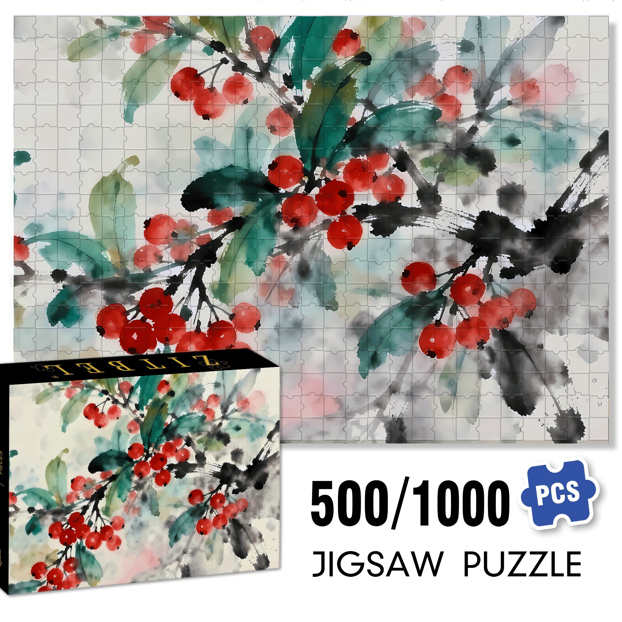 Lovesickness 500pcs/1000pcs Jigsaw Puzzle, Scratch-Resistant, Interactive Family Game & Brain-Boosting DIY Decor, Perfect for Halloween, Christmas & New Year Gifts, Family Puzzle Game