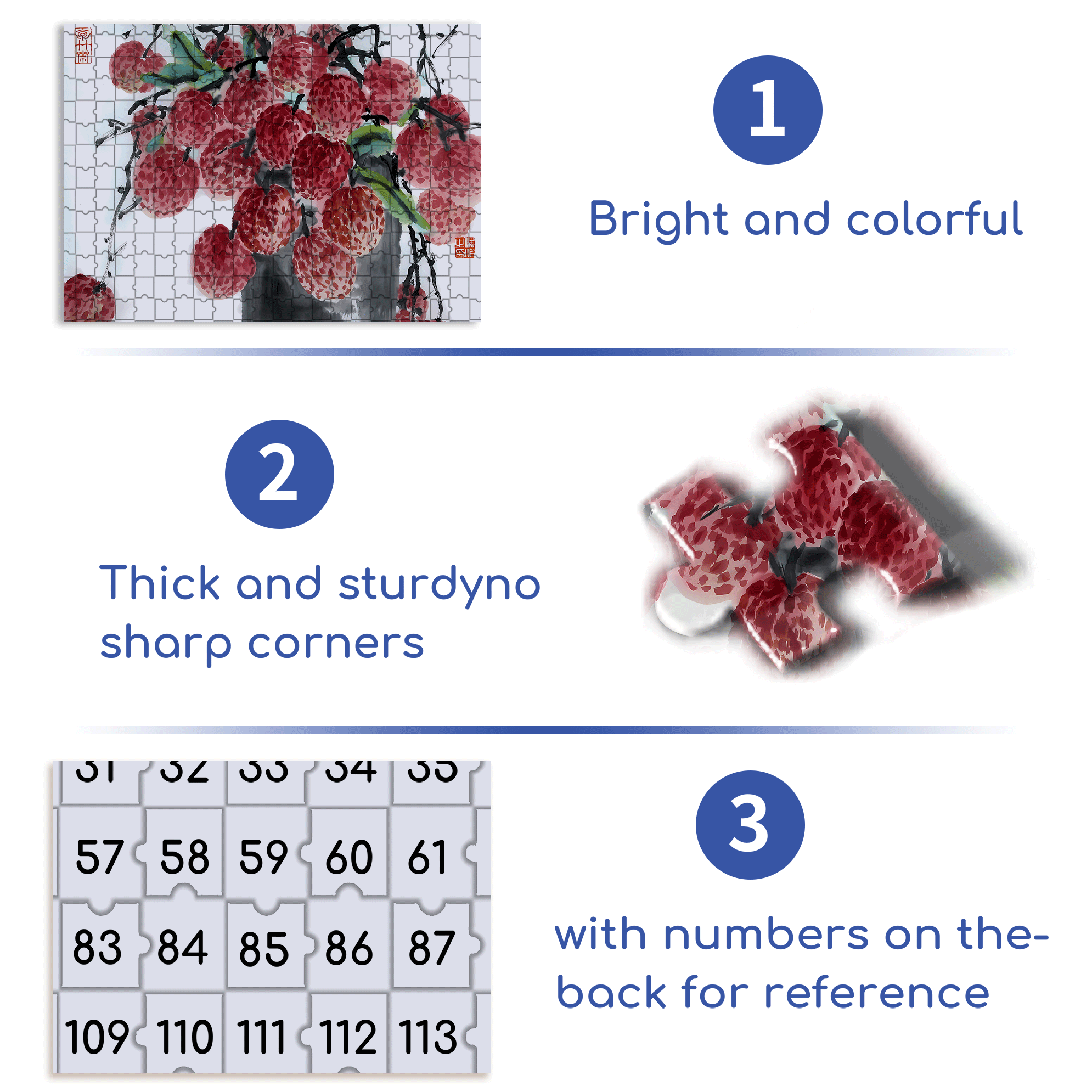 Lychee Love 500pcs/1000pcs Jigsaw Puzzle, Scratch-Resistant, Interactive Family Game & Brain-Boosting DIY Decor, Perfect for Halloween, Christmas & New Year Gifts, Family Puzzle Game