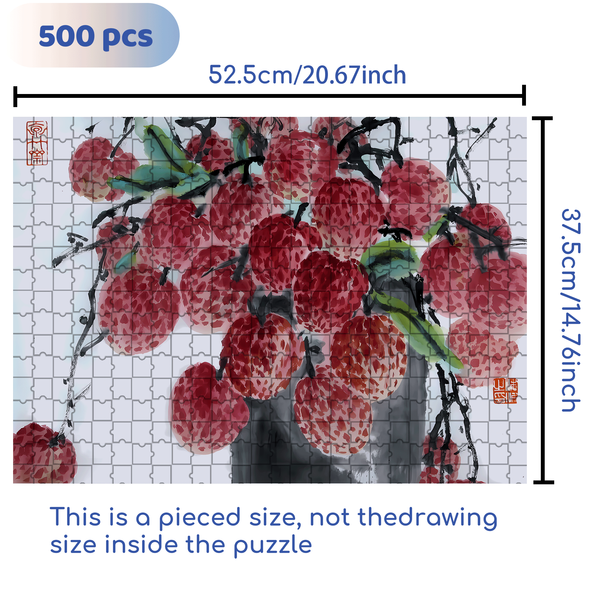 Lychee Love 500pcs/1000pcs Jigsaw Puzzle, Scratch-Resistant, Interactive Family Game & Brain-Boosting DIY Decor, Perfect for Halloween, Christmas & New Year Gifts, Family Puzzle Game
