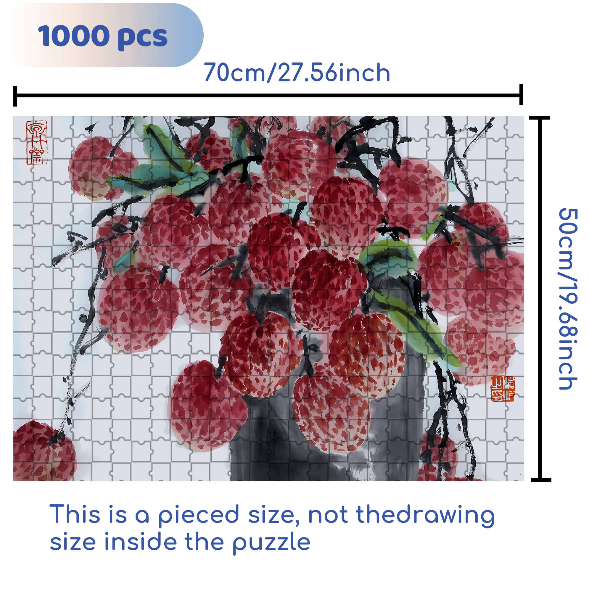 Lychee Love 500pcs/1000pcs Jigsaw Puzzle, Scratch-Resistant, Interactive Family Game & Brain-Boosting DIY Decor, Perfect for Halloween, Christmas & New Year Gifts, Family Puzzle Game