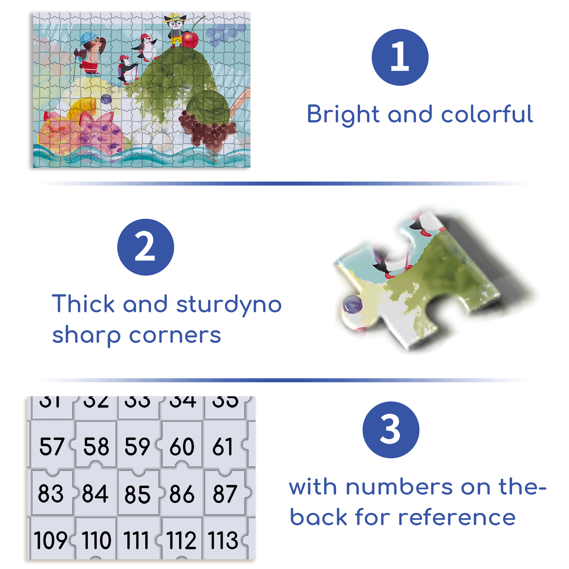 Matcha Shaved Ice 500pcs/1000pcs Jigsaw Puzzle, Scratch-Resistant, Interactive Family Game & Brain-Boosting DIY Decor, Perfect for Halloween, Christmas & New Year Gifts, Family Puzzle Game