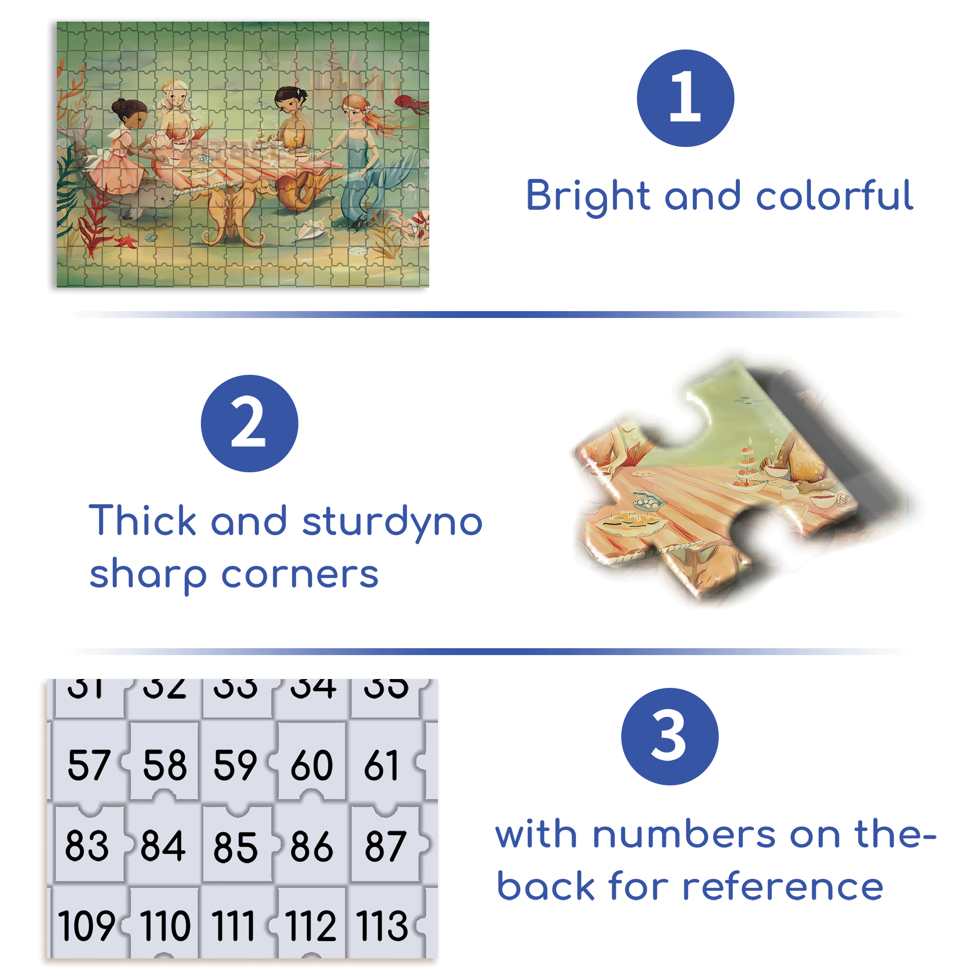 Mermaid Tea Party 500pcs/1000pcs Jigsaw Puzzle, Scratch-Resistant, Interactive Family Game & Brain-Boosting DIY Decor, Perfect for Halloween, Christmas & New Year Gifts, Family Puzzle Game