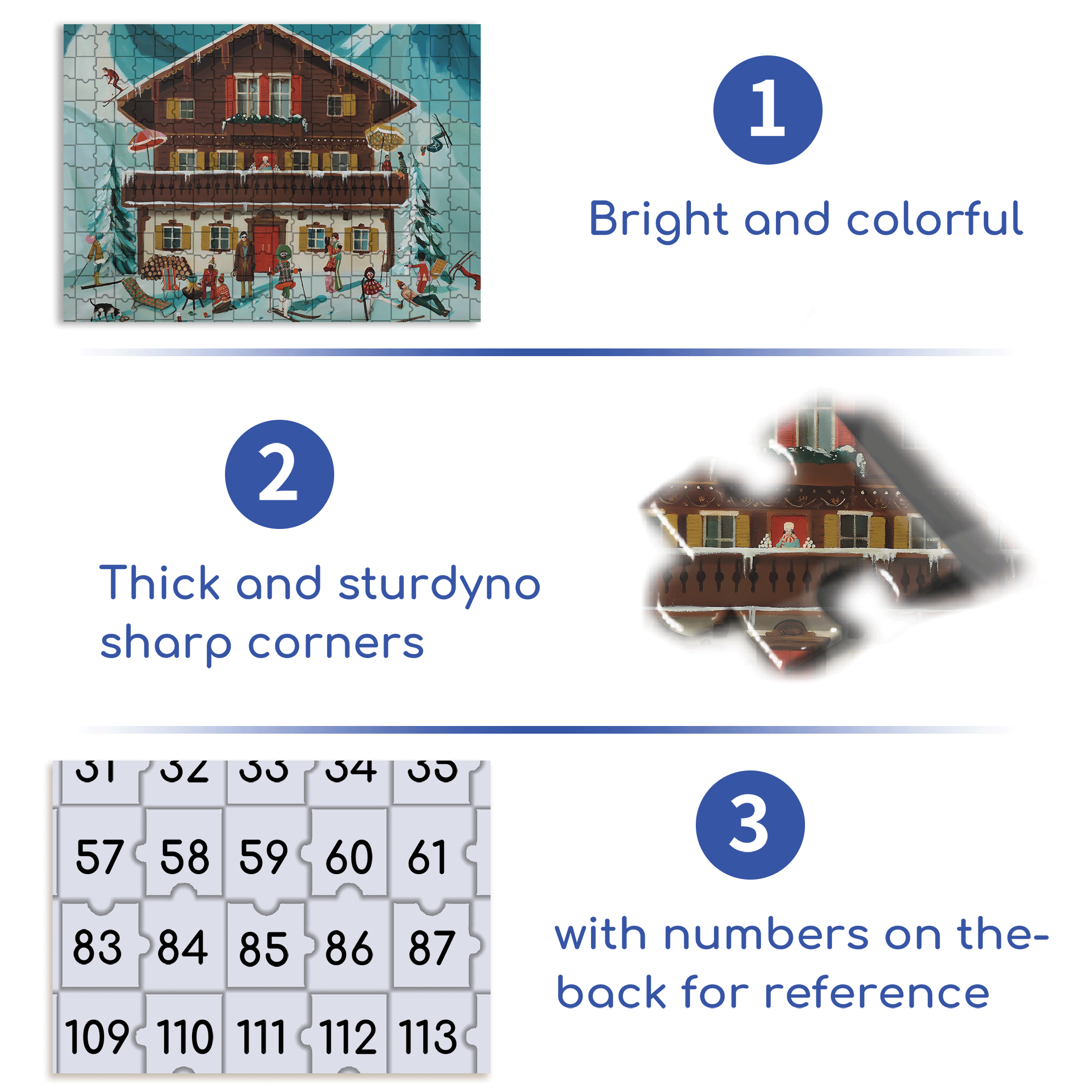Mountain Moguls 500pcs/1000pcs Jigsaw Puzzle, Scratch-Resistant, Interactive Family Game & Brain-Boosting DIY Decor, Perfect for Halloween, Christmas & New Year Gifts, Family Puzzle Game