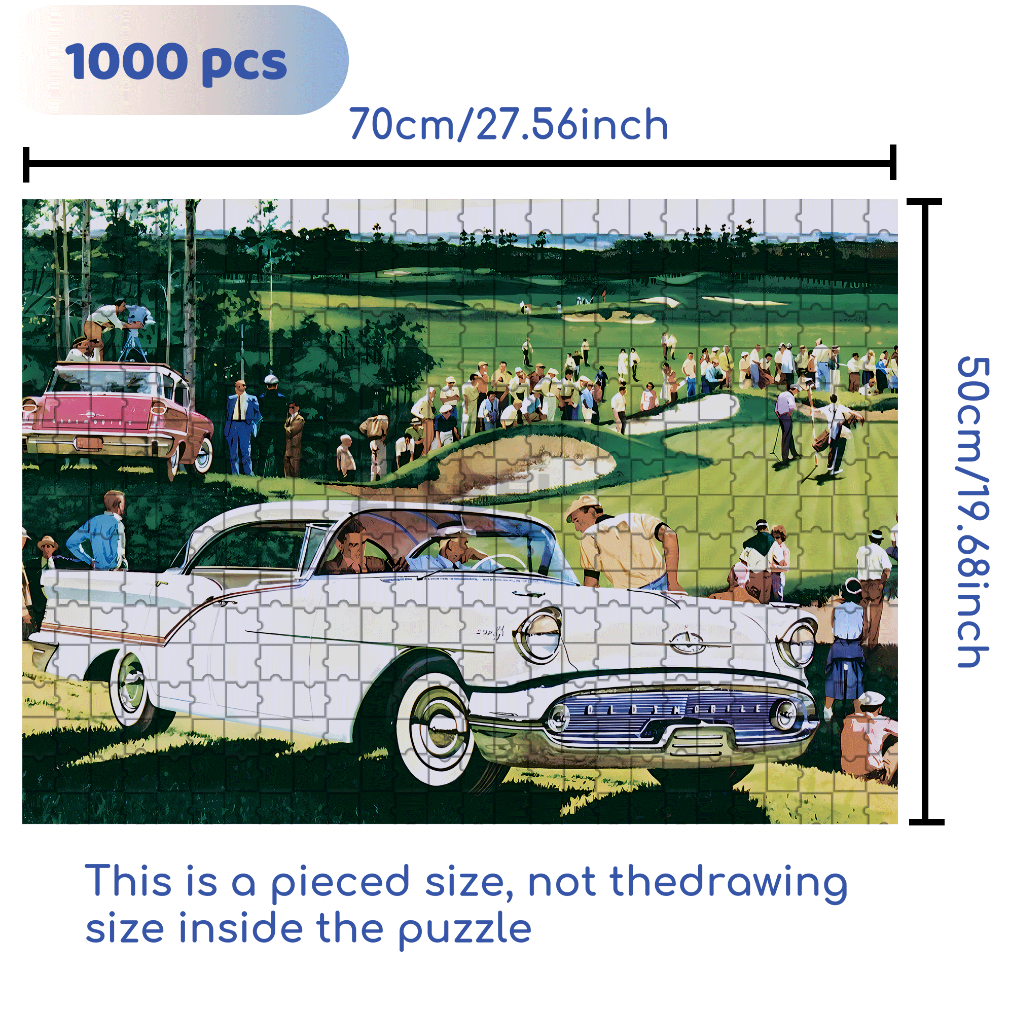 On the Green 500pcs/1000pcs Jigsaw Puzzle, Scratch-Resistant, Interactive Family Game & Brain-Boosting DIY Decor, Perfect for Halloween, Christmas & New Year Gifts, Family Puzzle Game