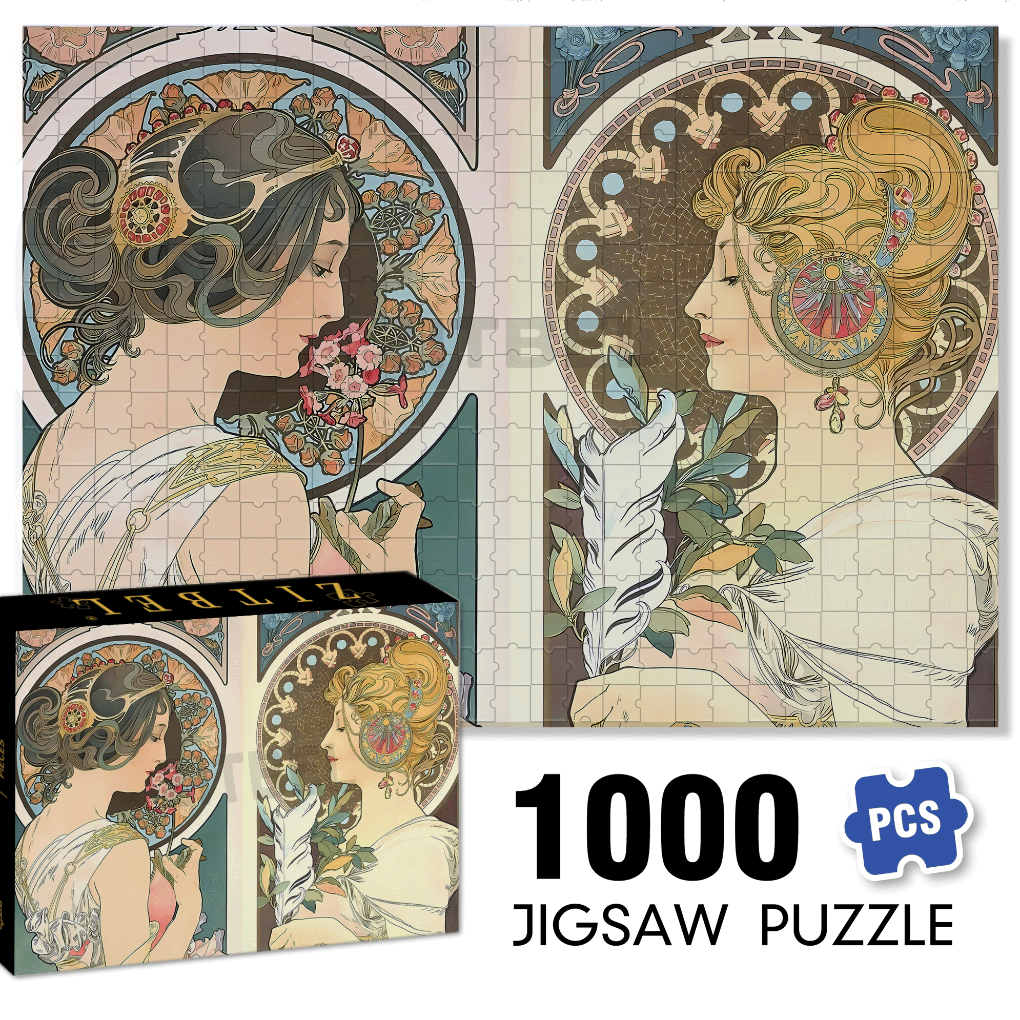 Paris 1899 500pcs/1000pcs Jigsaw Puzzle, Scratch-Resistant, Interactive Family Game & Brain-Boosting DIY Decor, Perfect for Halloween, Christmas & New Year Gifts, Family Puzzle Game
