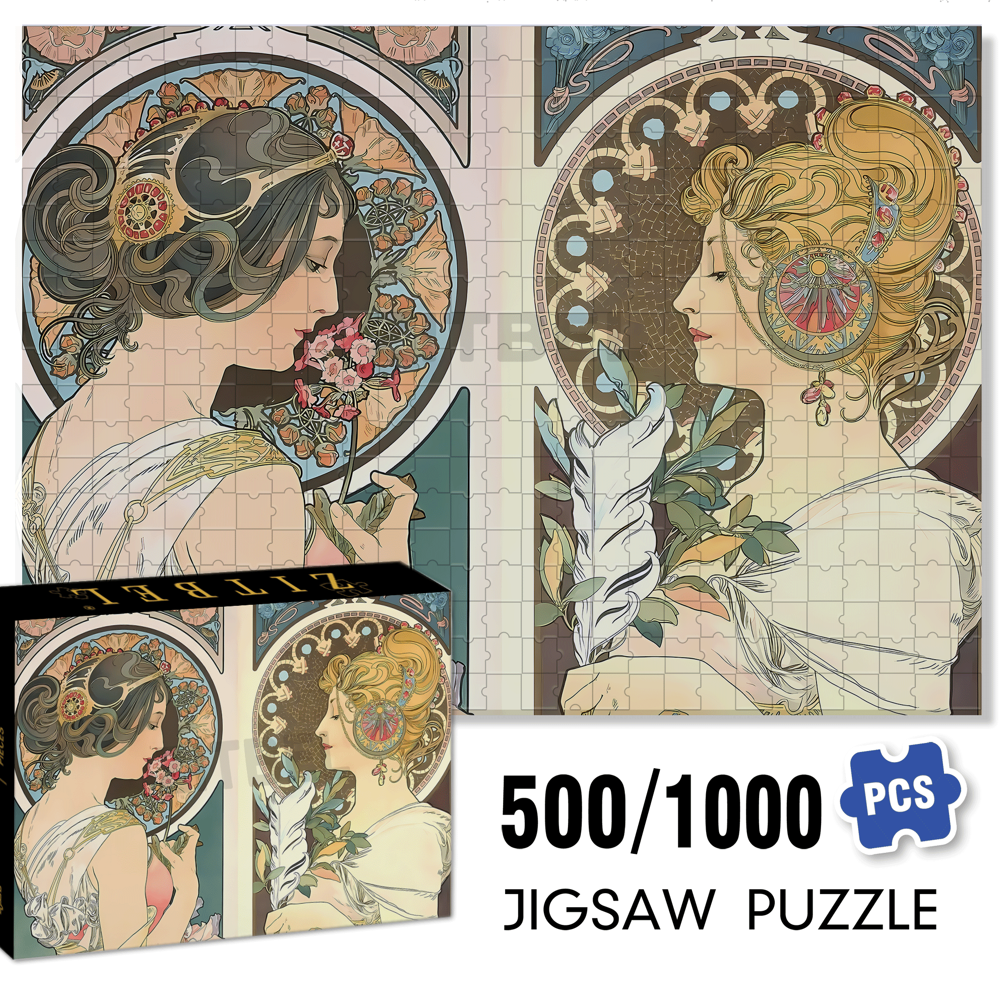 Paris 1899 500pcs/1000pcs Jigsaw Puzzle, Scratch-Resistant, Interactive Family Game & Brain-Boosting DIY Decor, Perfect for Halloween, Christmas & New Year Gifts, Family Puzzle Game