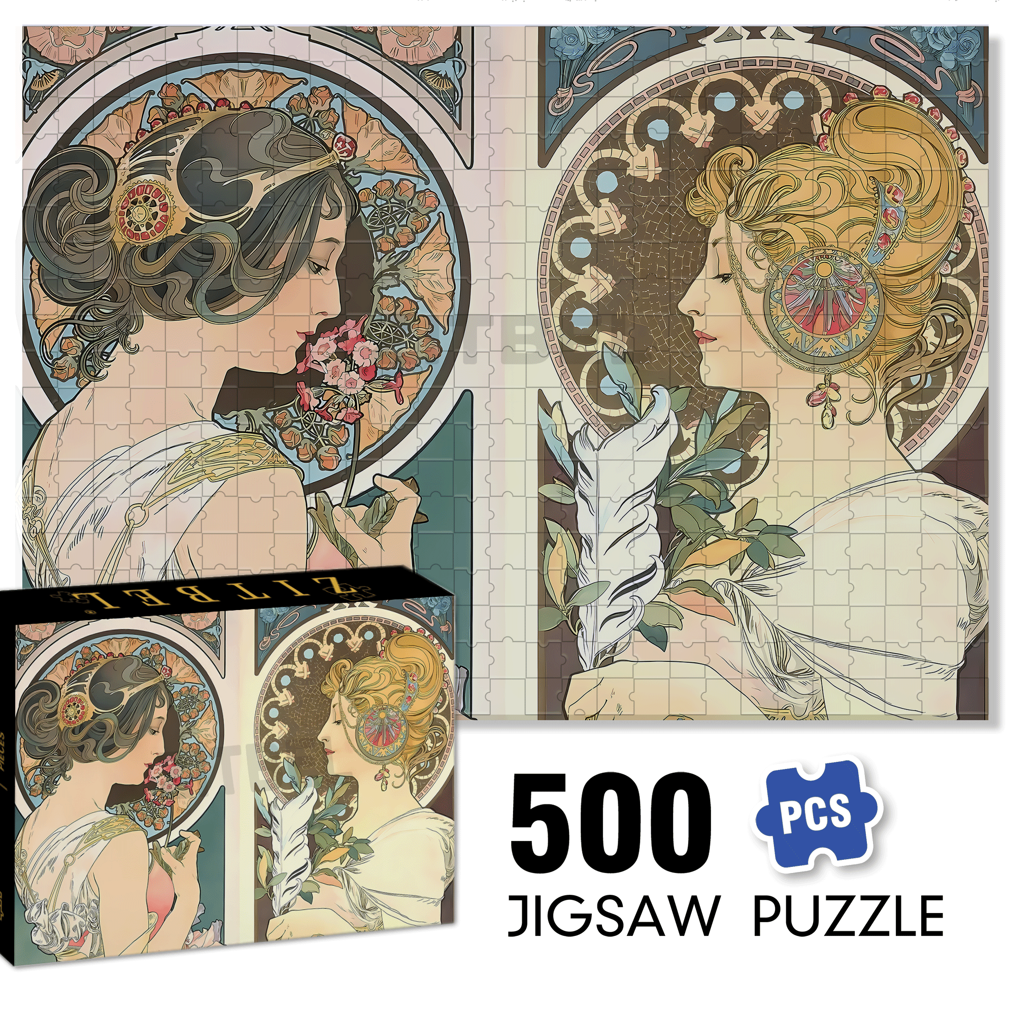 Paris 1899 500pcs/1000pcs Jigsaw Puzzle, Scratch-Resistant, Interactive Family Game & Brain-Boosting DIY Decor, Perfect for Halloween, Christmas & New Year Gifts, Family Puzzle Game
