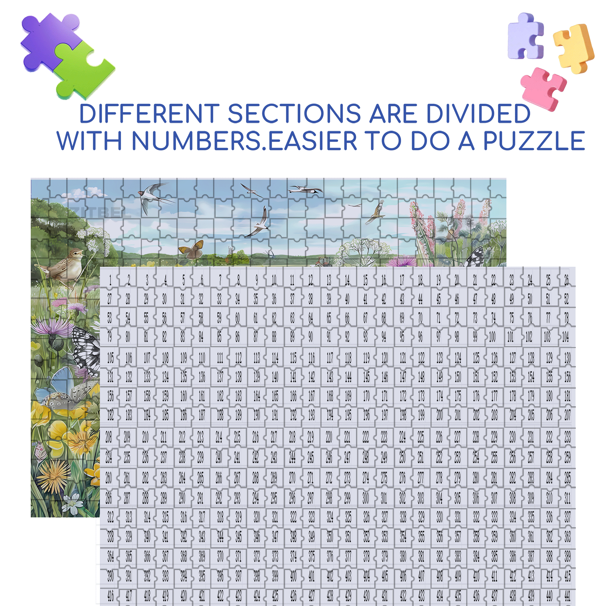 Pastoral Style 500pcs/1000pcs Jigsaw Puzzle, Scratch-Resistant, Interactive Family Game & Brain-Boosting DIY Decor, Perfect for Halloween, Christmas & New Year Gifts, Family Puzzle Game