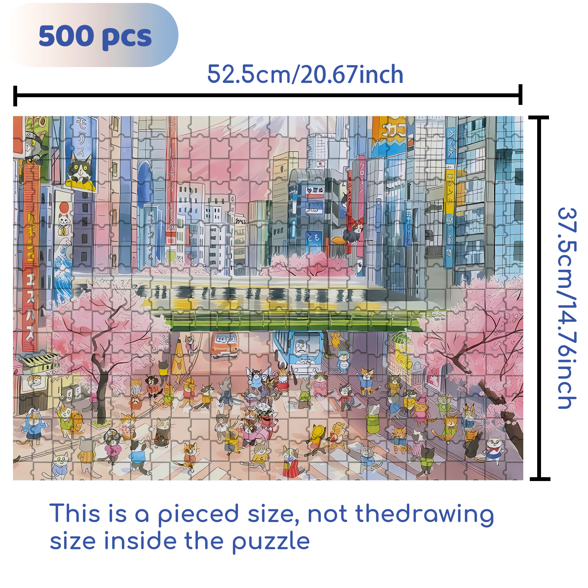 Peak Hours 500pcs/1000pcs Jigsaw Puzzle, Scratch-Resistant, Interactive Family Game & Brain-Boosting DIY Decor, Perfect for Halloween, Christmas & New Year Gifts, Family Puzzle Game