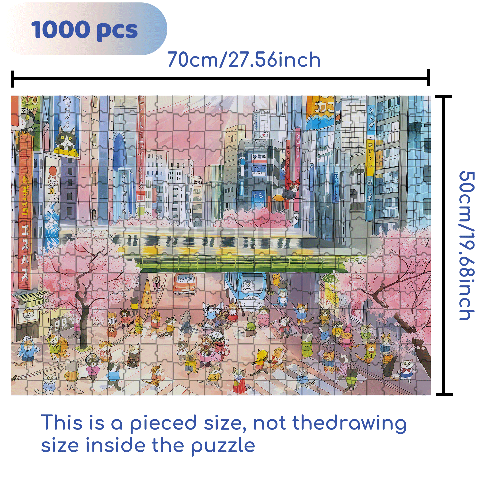 Peak Hours 500pcs/1000pcs Jigsaw Puzzle, Scratch-Resistant, Interactive Family Game & Brain-Boosting DIY Decor, Perfect for Halloween, Christmas & New Year Gifts, Family Puzzle Game
