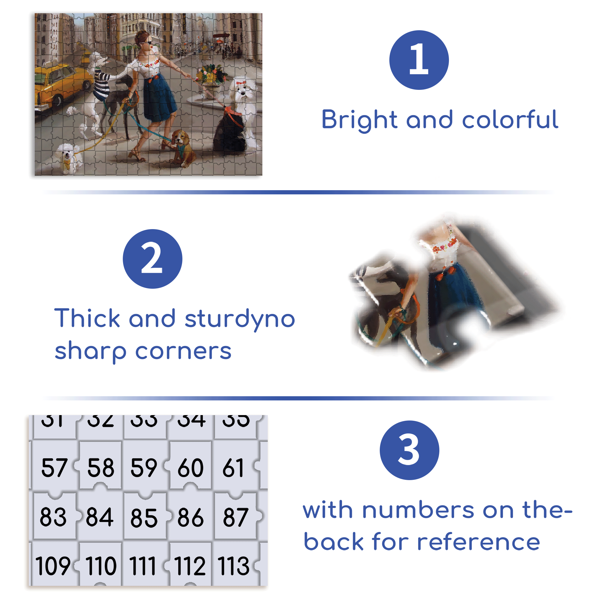Pets in the City 500pcs/1000pcs Jigsaw Puzzle, Scratch-Resistant, Interactive Family Game & Brain-Boosting DIY Decor, Perfect for Halloween, Christmas & New Year Gifts, Family Puzzle Game
