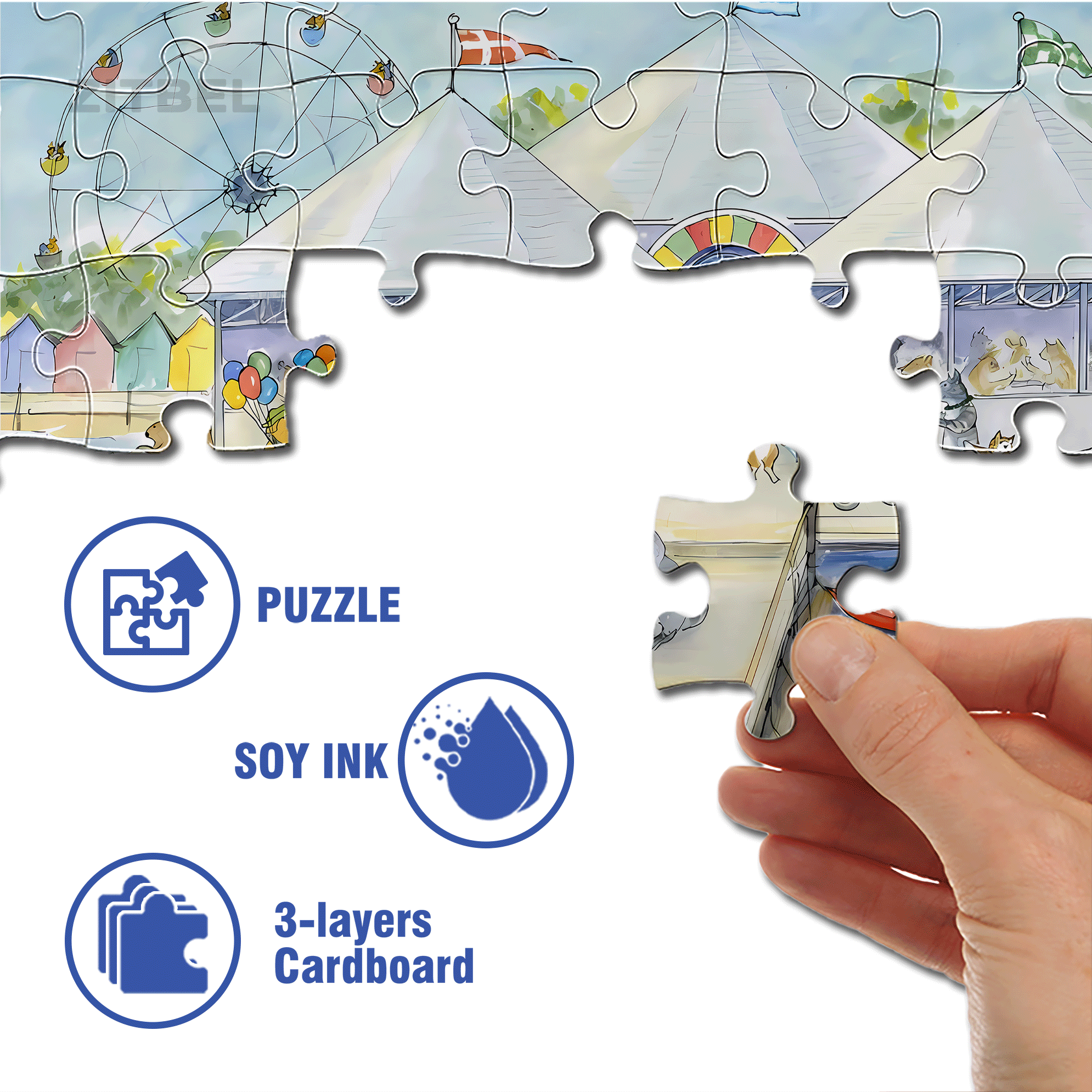 Pier 500pcs/1000pcs Jigsaw Puzzle, Scratch-Resistant, Interactive Family Game & Brain-Boosting DIY Decor, Perfect for Halloween, Christmas & New Year Gifts, Family Puzzle Game
