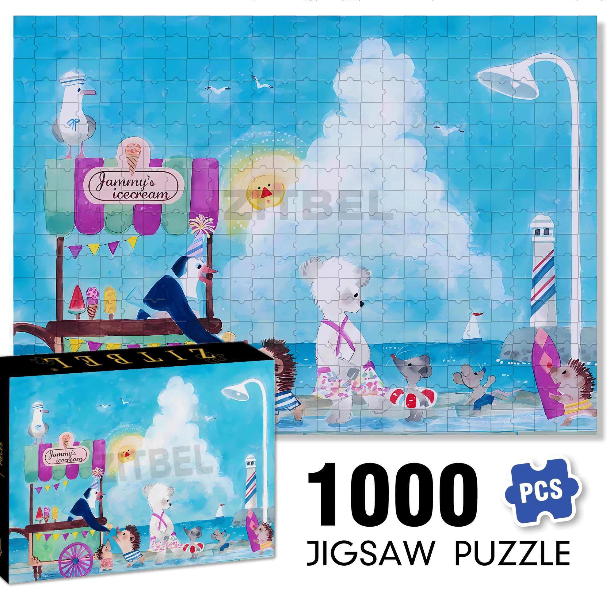 Queue To Buy 500pcs/1000pcs Jigsaw Puzzle, Scratch-Resistant, Interactive Family Game & Brain-Boosting DIY Decor, Perfect for Halloween, Christmas & New Year Gifts, Family Puzzle Game