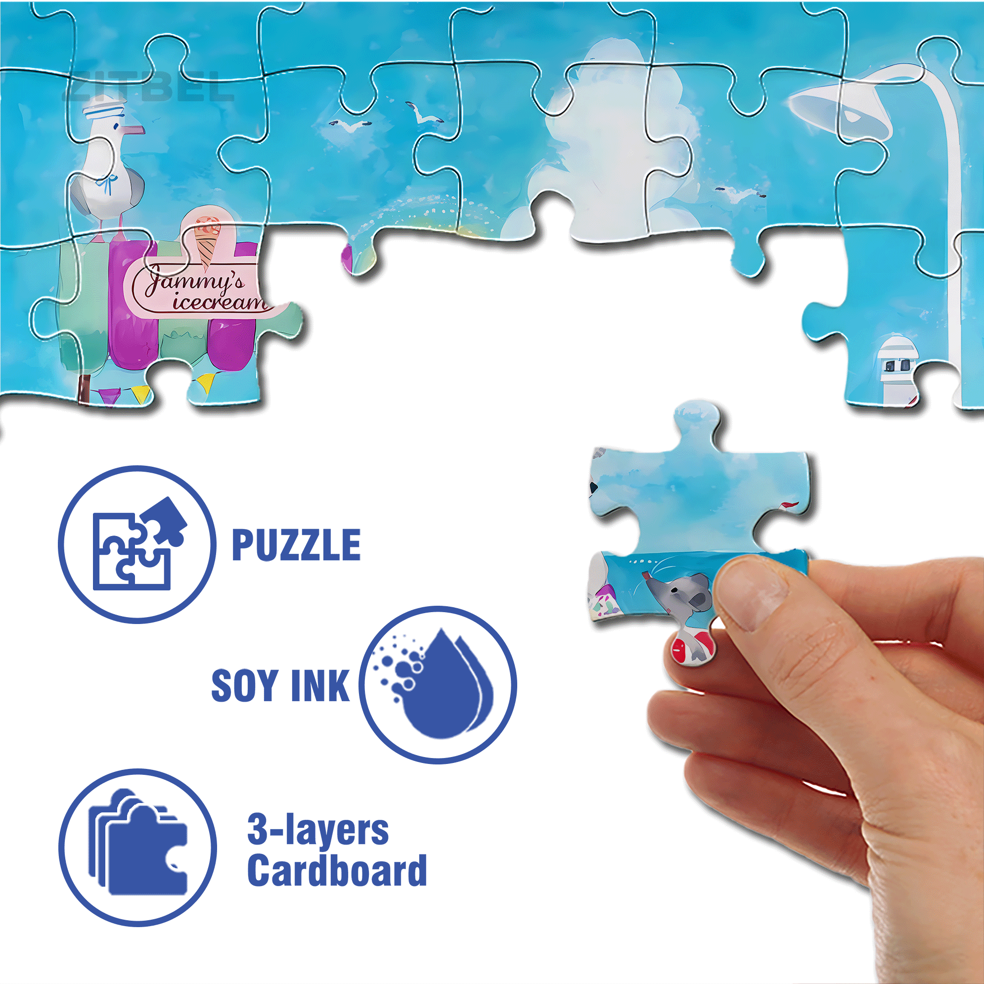 Queue To Buy 500pcs/1000pcs Jigsaw Puzzle, Scratch-Resistant, Interactive Family Game & Brain-Boosting DIY Decor, Perfect for Halloween, Christmas & New Year Gifts, Family Puzzle Game