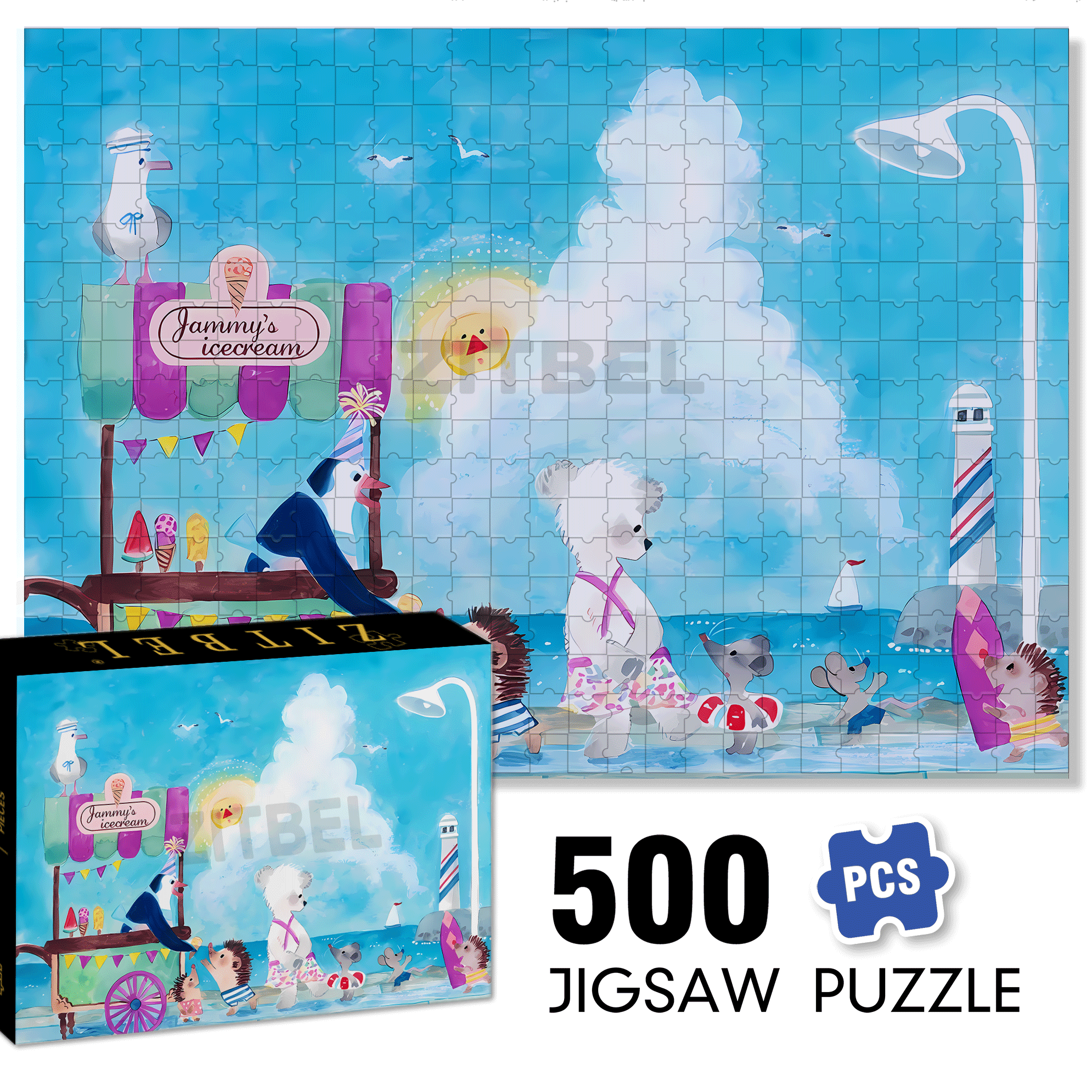 Queue To Buy 500pcs/1000pcs Jigsaw Puzzle, Scratch-Resistant, Interactive Family Game & Brain-Boosting DIY Decor, Perfect for Halloween, Christmas & New Year Gifts, Family Puzzle Game