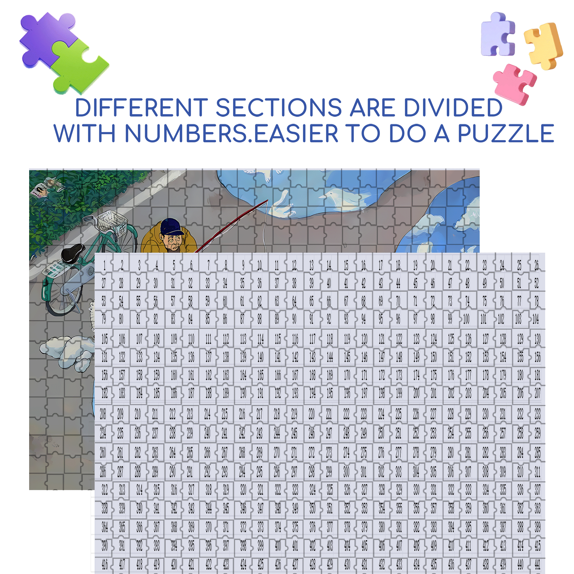 Reflections In The Water 500pcs/1000pcs Jigsaw Puzzle, Scratch-Resistant, Interactive Family Game & Brain-Boosting DIY Decor, Perfect for Halloween, Christmas & New Year Gifts, Family Puzzle Game