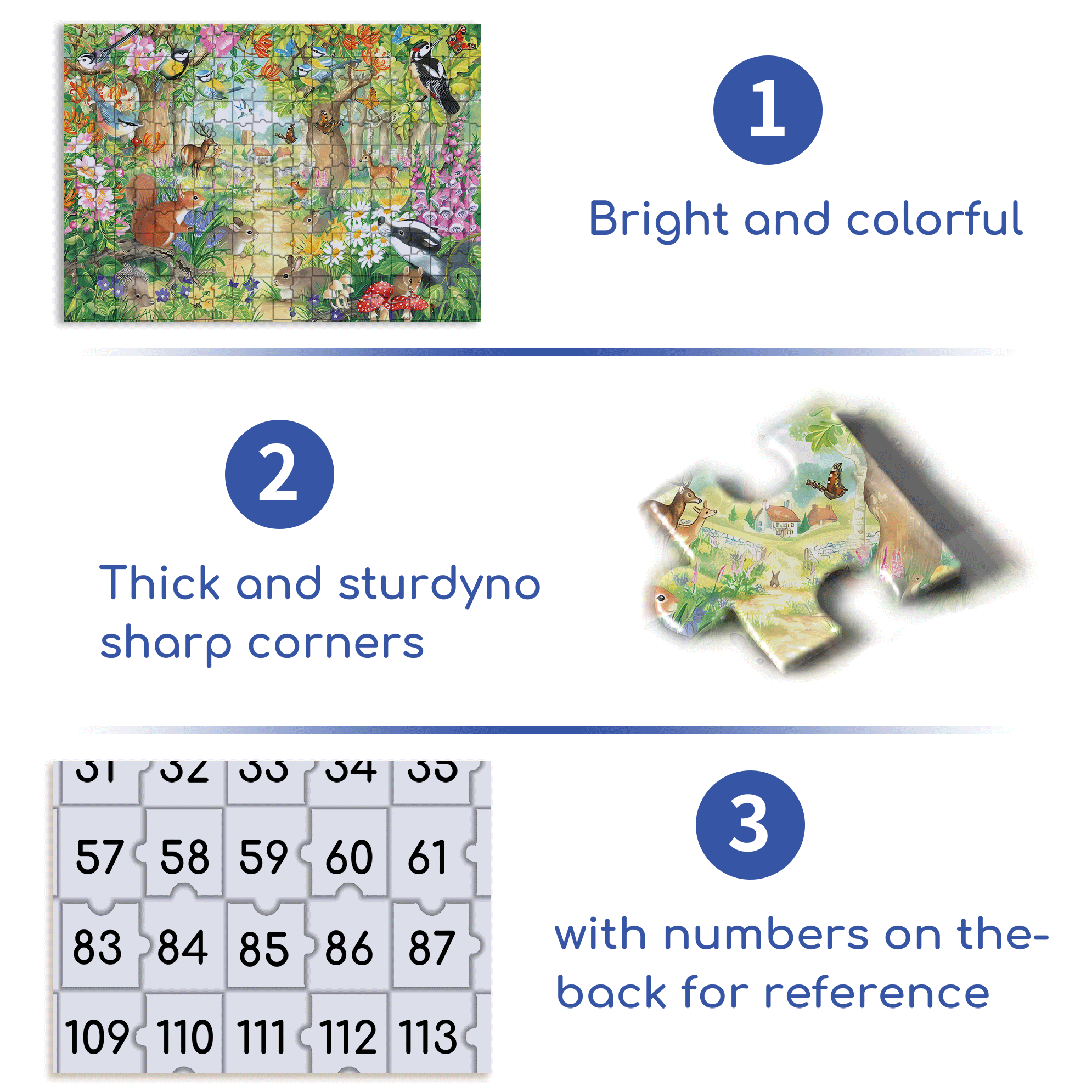 Small Animals In The Forest 500pcs/1000pcs Jigsaw Puzzle, Scratch-Resistant, Interactive Family Game & Brain-Boosting DIY Decor, Perfect for Halloween, Christmas & New Year Gifts, Family Puzzle Game