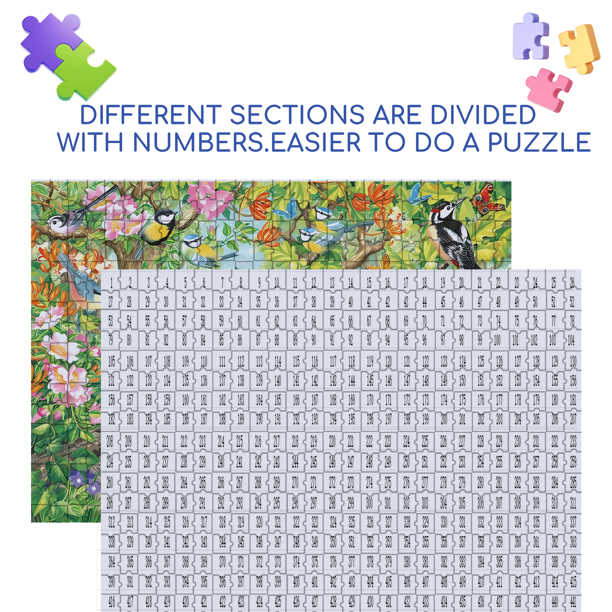 Small Animals In The Forest 500pcs/1000pcs Jigsaw Puzzle, Scratch-Resistant, Interactive Family Game & Brain-Boosting DIY Decor, Perfect for Halloween, Christmas & New Year Gifts, Family Puzzle Game