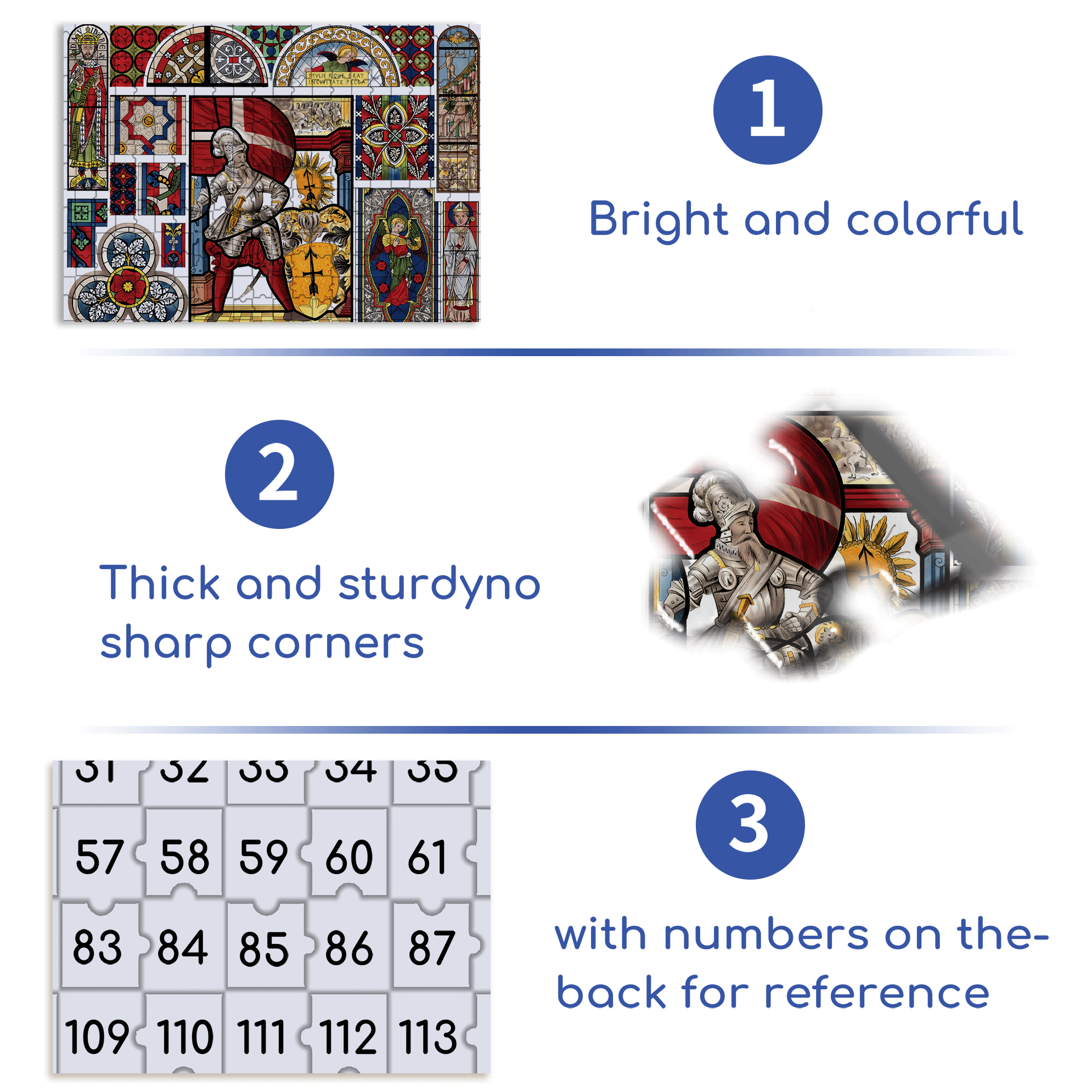 Stained Glass 500pcs/1000pcs Jigsaw Puzzle, Scratch-Resistant, Interactive Family Game & Brain-Boosting DIY Decor, Perfect for Halloween, Christmas & New Year Gifts, Family Puzzle Game
